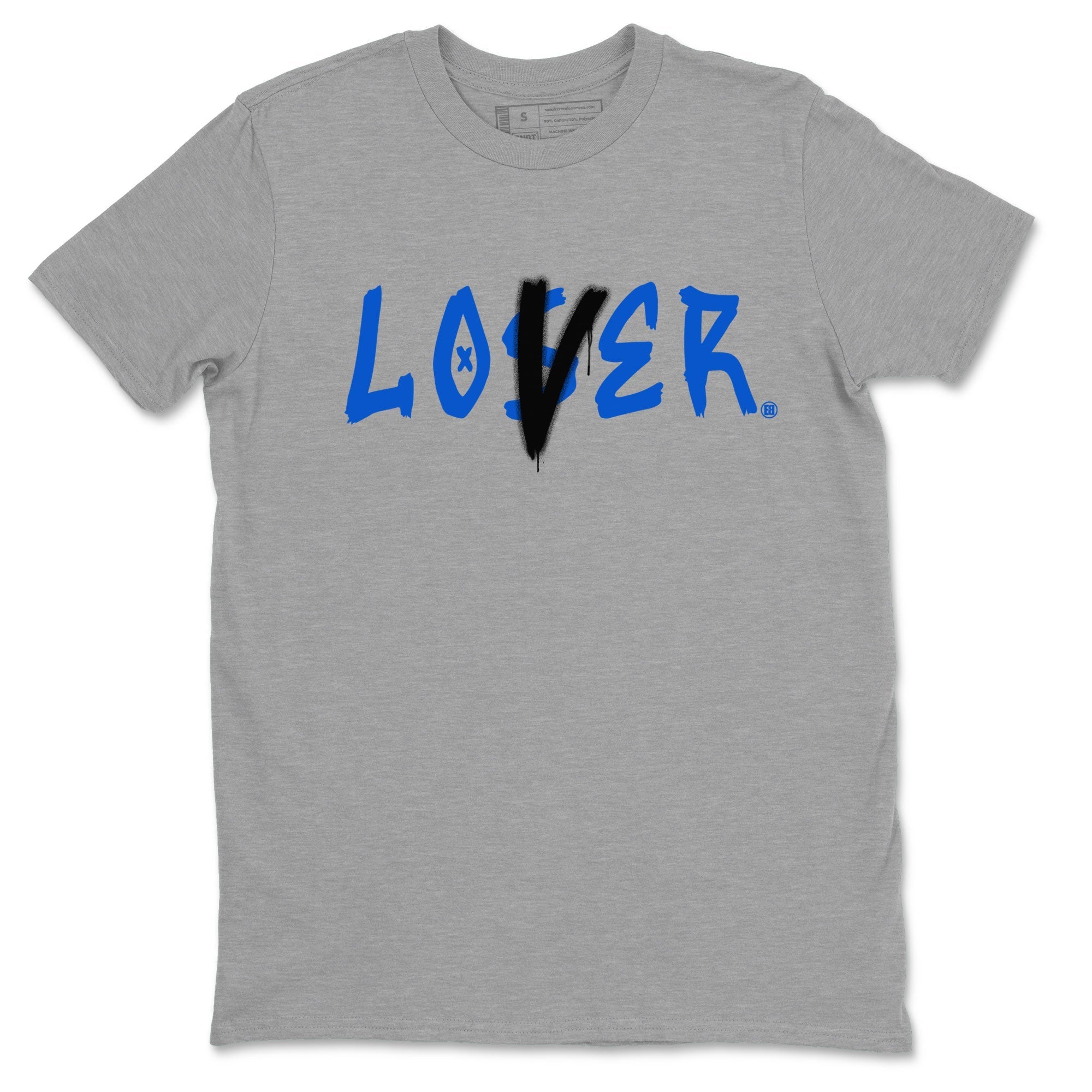 1s Royal Reimagined shirt to match jordans Loser Lover sneaker tees Air Jordan 1 Royal Reimagined Drip Gear Zone Streetbrand Sneaker Matching Tee Cotton T-Shirt Unisex Heather Grey 2 T-Shirt