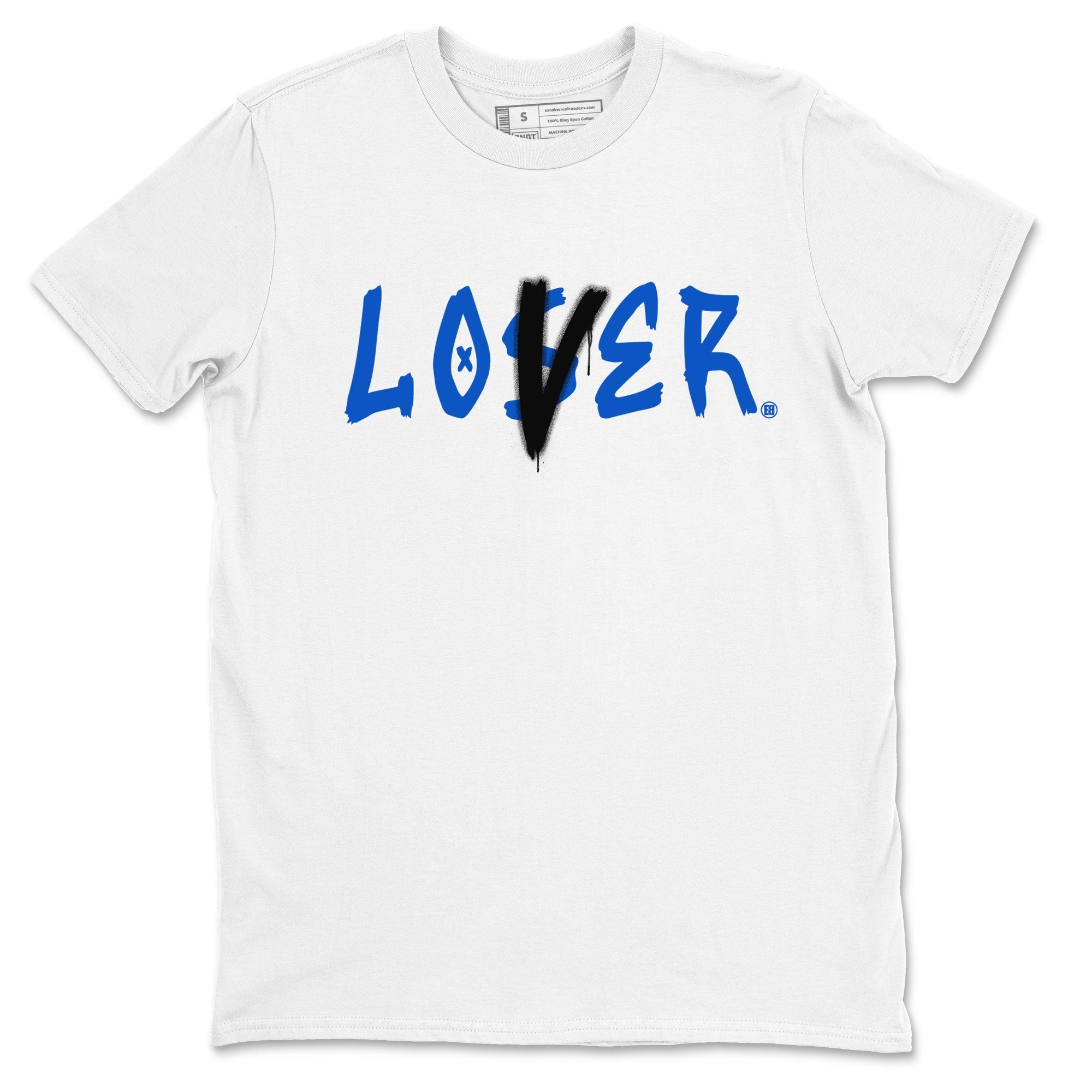1s Royal Reimagined shirt to match jordans Loser Lover sneaker tees Air Jordan 1 Royal Reimagined Drip Gear Zone Streetbrand Sneaker Matching Tee Cotton T-Shirt Unisex White 2 T-Shirt