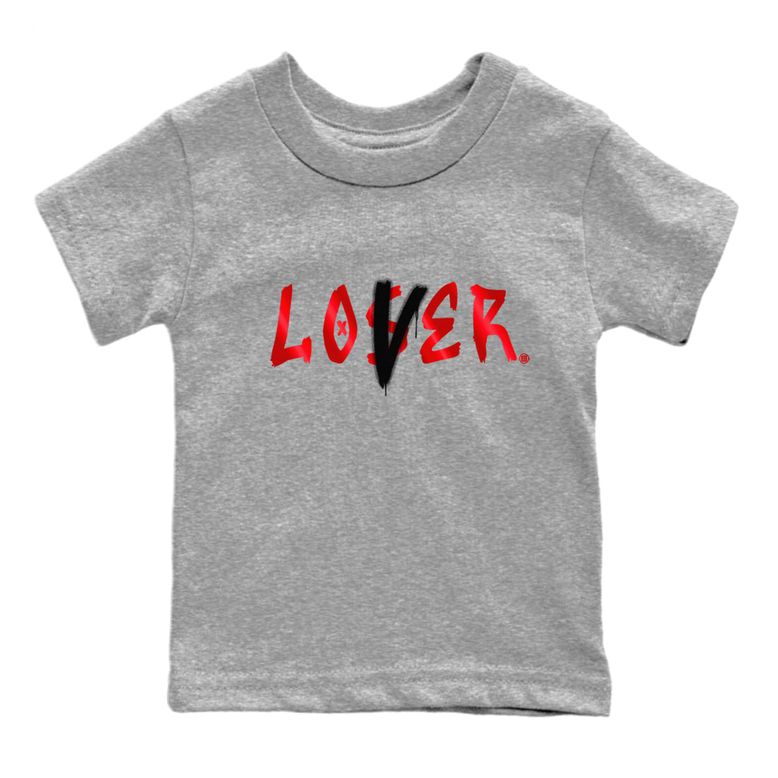 Air Jordan 1 Satin Bred Sneaker Match Tees Loser Lover Sneaker Tees Jordan 1 High OG Satin Bred Sneaker Release Tees Kids Shirts Heather Grey 2