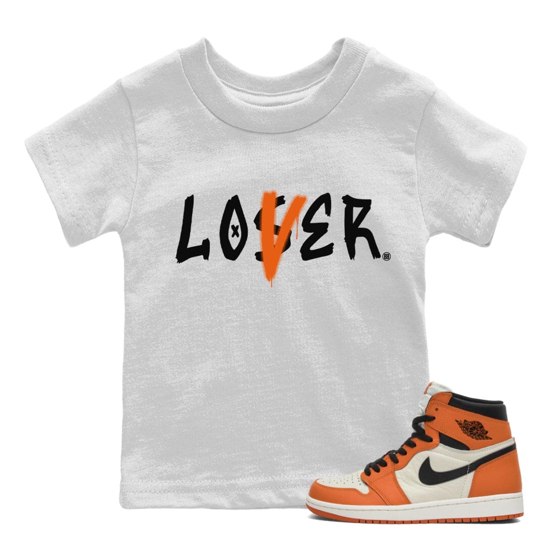 Jordan 1 Shattered Backboard Away Sneaker Matching T-Shirt Loser Lover Sneaker Tees Jordan 1 Shattered Backboard Away Sneaker Release Tees Kids Shirts