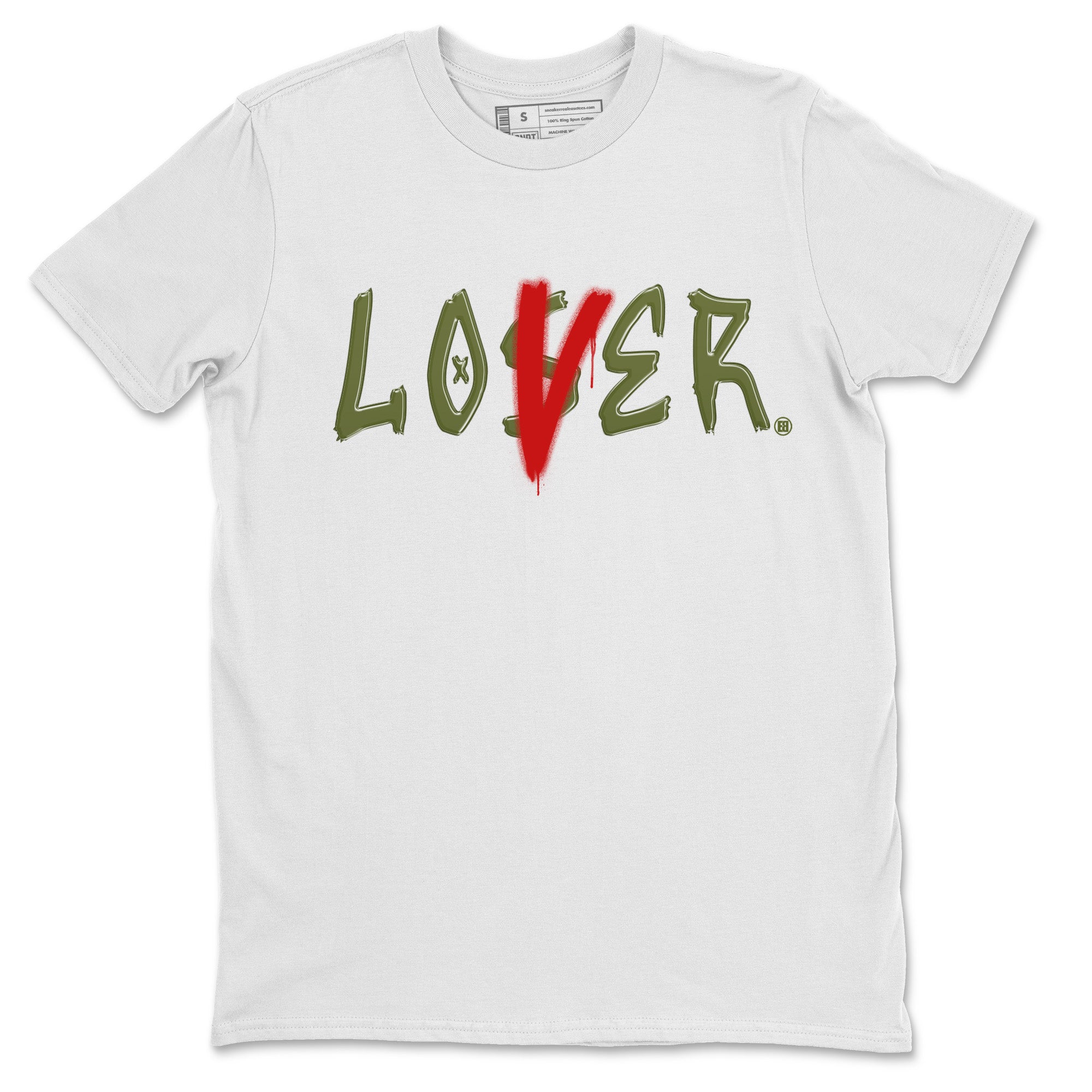 Air Jordan 1 Travis Scott Olive Sneaker Match Tees Loser Lover Streetwear Sneaker Shirt Air Jordan 1 Low x Travis Scott x Olive Sneaker Release Tees Unisex Shirts White 2