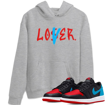 Air Jordan 1 UNC to Chicago Sneaker Match Tees Loser Lover Streetwear Sneaker Shirt Jordan 1 Low OG WMNS UNC to Chicago Drip Gear Zone Sneaker Matching Clothing Unisex Shirts Heather Grey 1