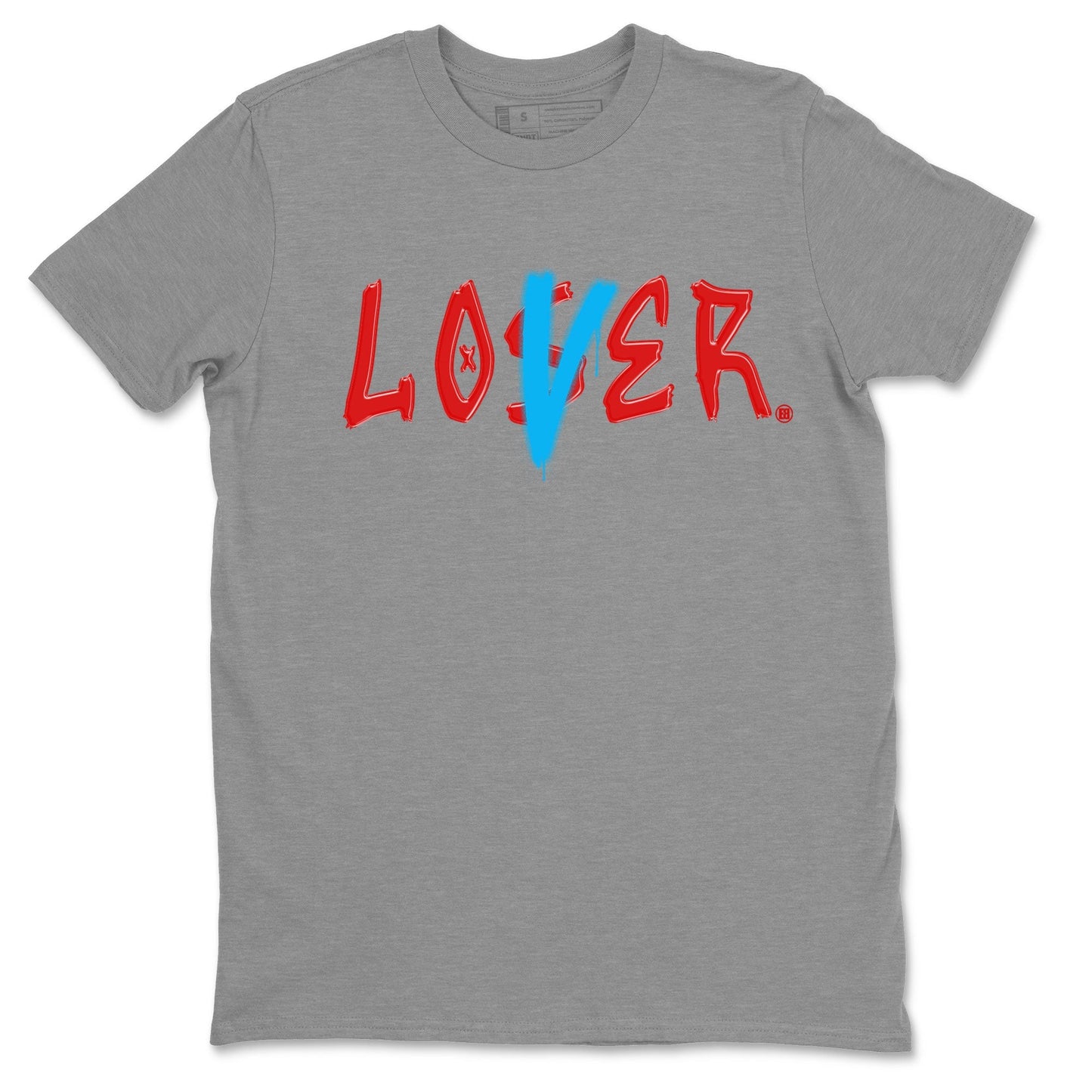 Air Jordan 1 UNC to Chicago Sneaker Match Tees Loser Lover Streetwear Sneaker Shirt Jordan 1 Low OG WMNS UNC to Chicago Drip Gear Zone Sneaker Matching Clothing Unisex Shirts Heather Grey 2