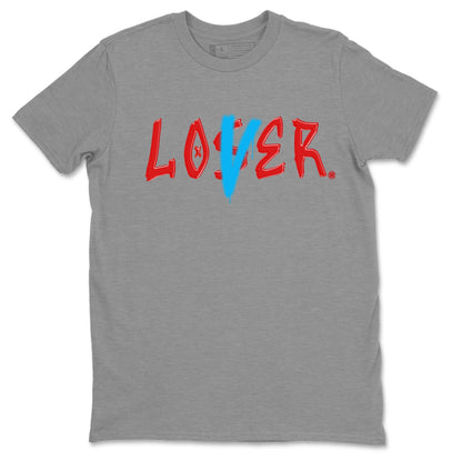 Air Jordan 1 UNC to Chicago Sneaker Match Tees Loser Lover Streetwear Sneaker Shirt Jordan 1 Low OG WMNS UNC to Chicago Drip Gear Zone Sneaker Matching Clothing Unisex Shirts Heather Grey 2