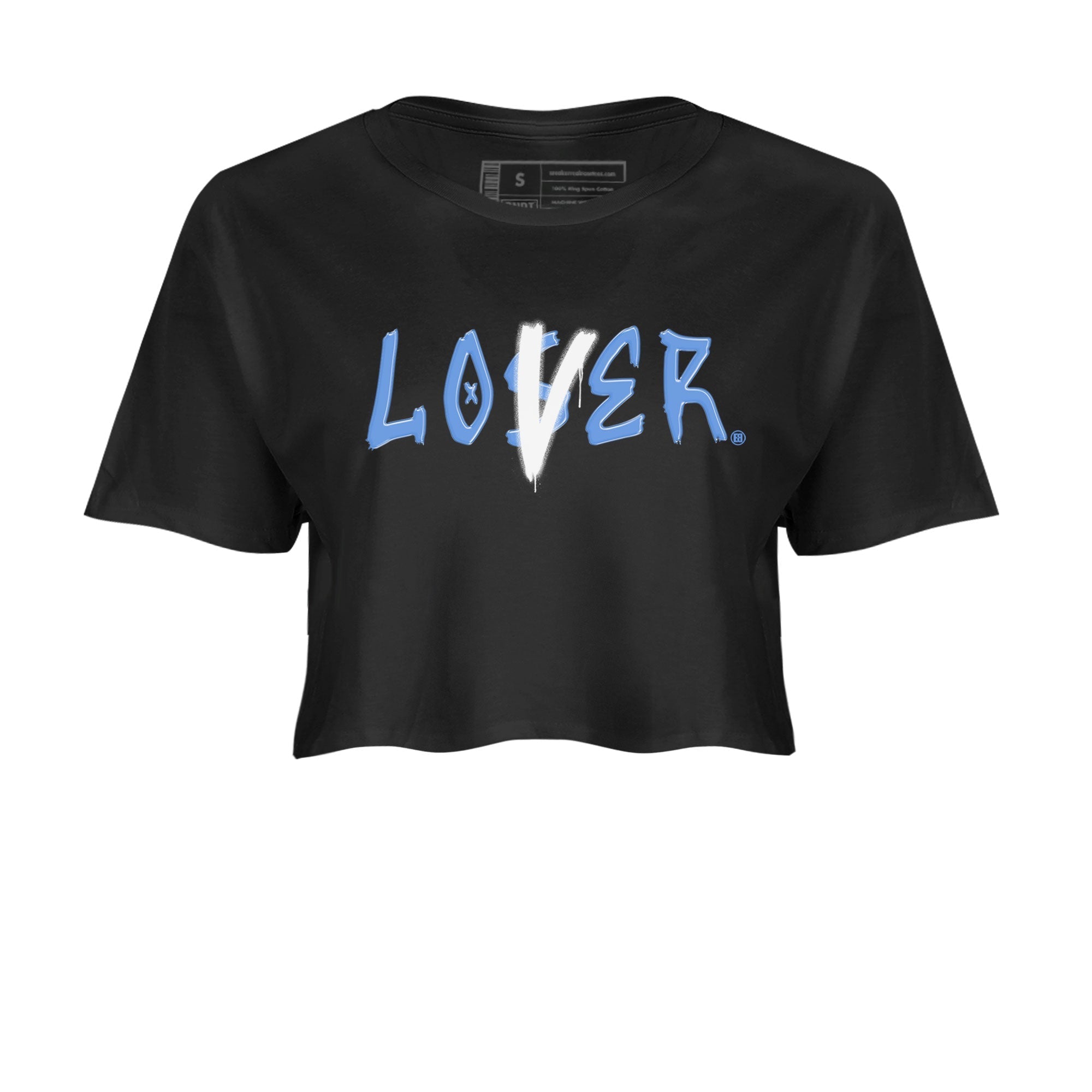 Air Jordan 1 UNC Toe shirt to match jordans Loser Lover Streetwear Sneaker Shirt Air Jordan 1 Retro High OG UNC Toe Drip Gear Zone Sneaker Matching Clothing Black 2 Crop T-Shirt