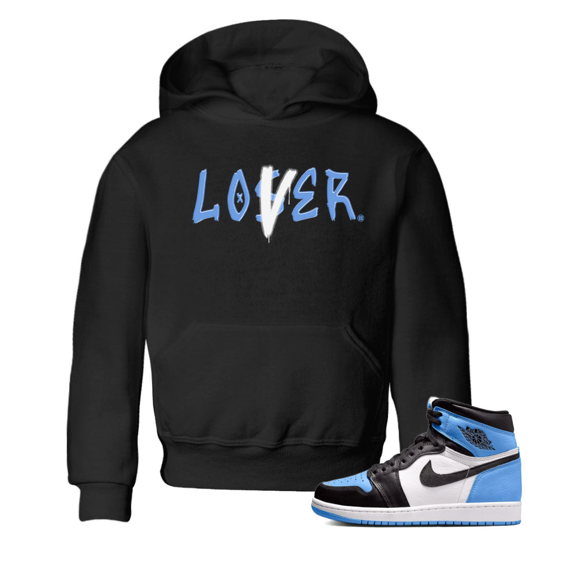 Air Jordan 1 UNC Toe shirt to match jordans Loser Lover Streetwear Sneaker Shirt Air Jordan 1 Retro High OG UNC Toe Drip Gear Zone Sneaker Matching Clothing Baby Toddler Black 1 T-Shirt