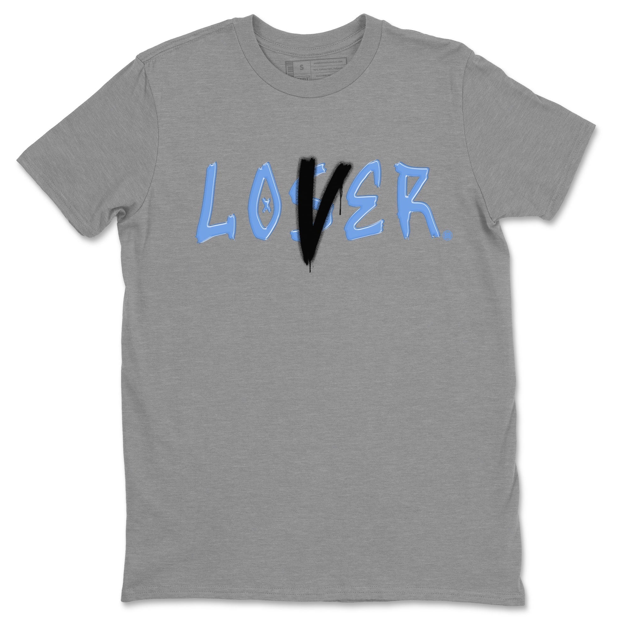 Air Jordan 1 UNC Toe shirt to match jordans Loser Lover Streetwear Sneaker Shirt Air Jordan 1 Retro High OG UNC Toe Drip Gear Zone Sneaker Matching Clothing Unisex Heather Grey 2 T-Shirt