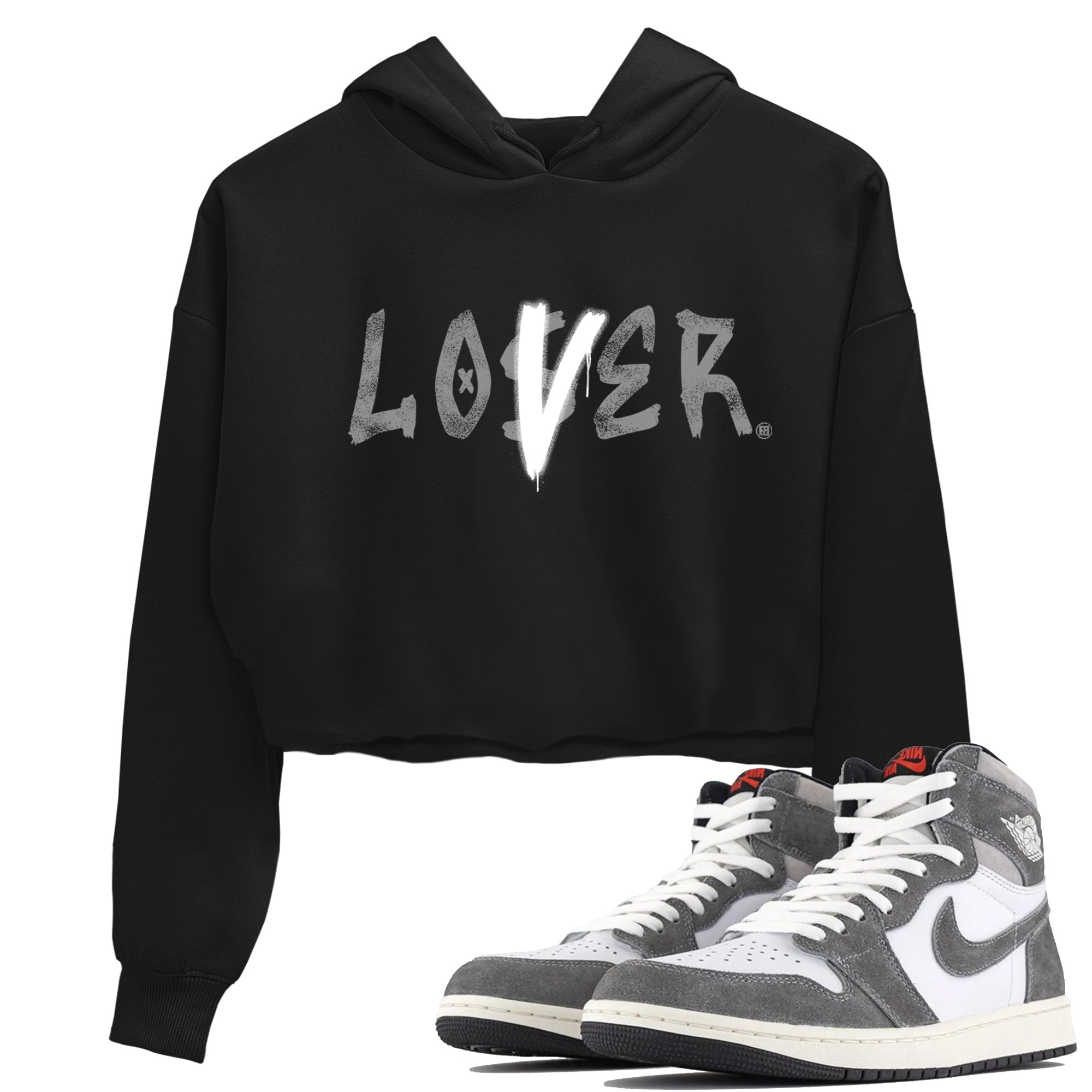 Air Jordan 1 Washed Heritage Sneaker Match Tees Loser Lover Streetwear Sneaker Shirt Air Jordan 1 Washed Heritage Shirts Women's Shirts Black 1