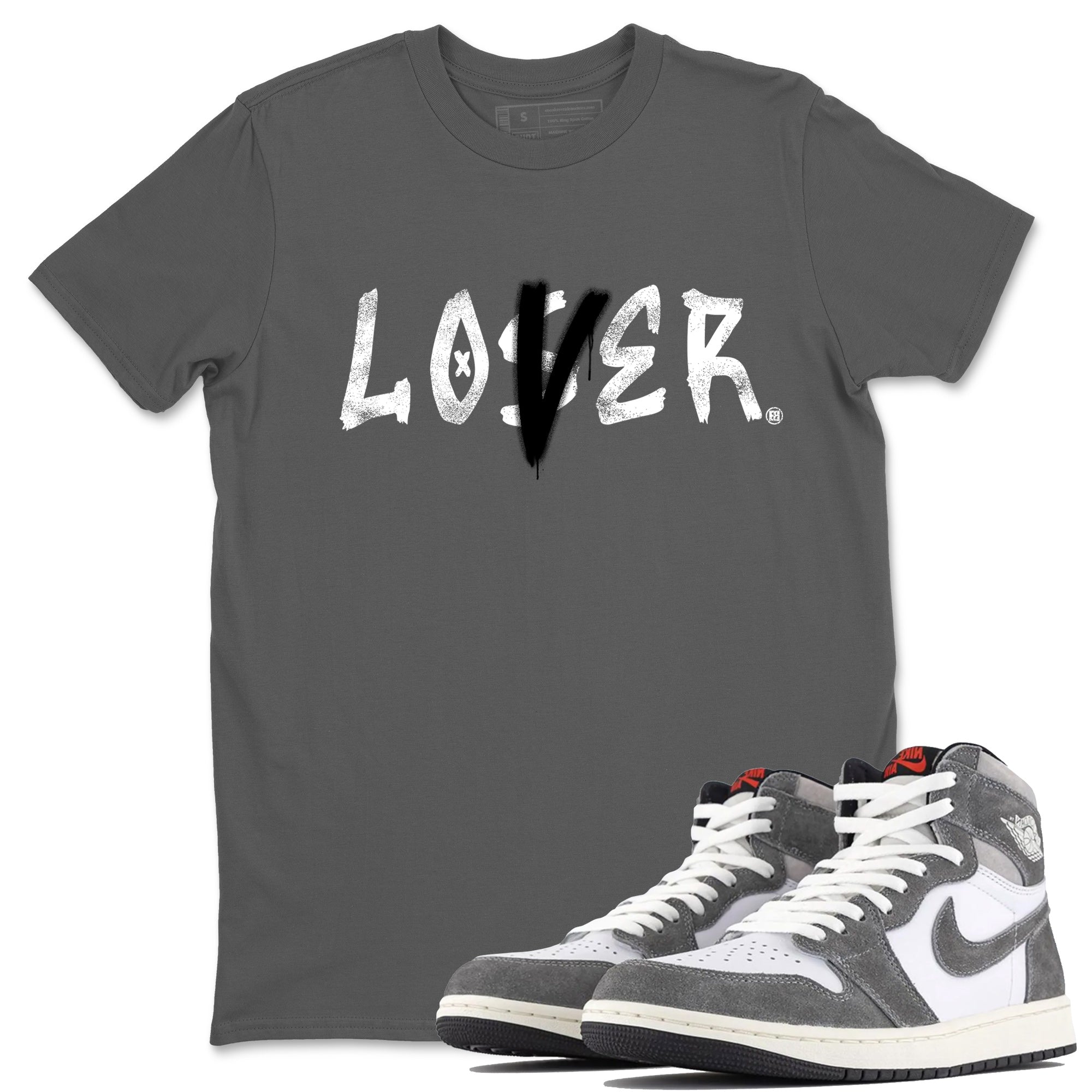 Air Jordan 1 Washed Heritage Sneaker Match Tees Loser Lover Streetwear Sneaker Shirt Air Jordan 1 Washed Heritage Shirts Unisex Shirts Cool Grey 1