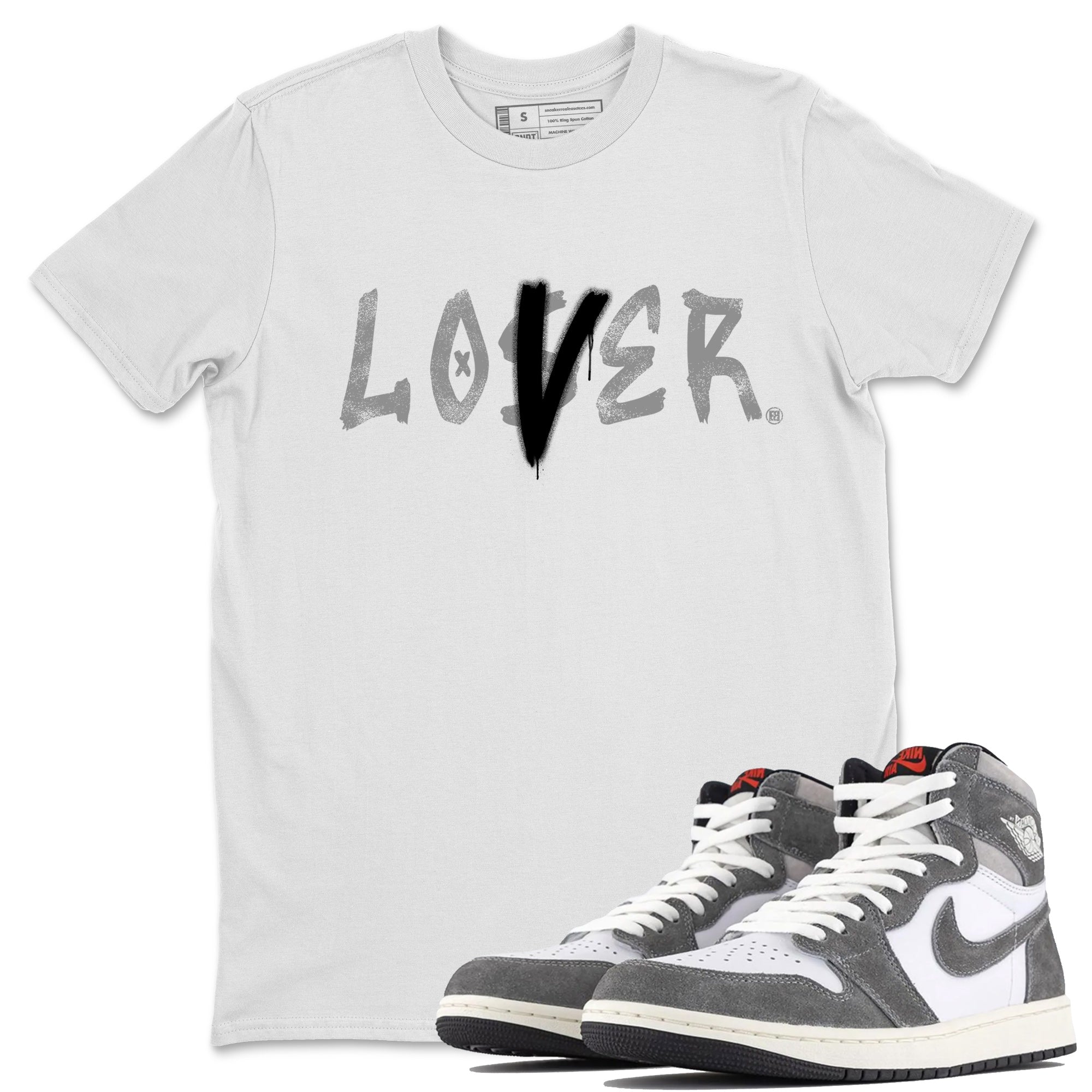 Air Jordan 1 Washed Heritage Sneaker Match Tees Loser Lover Streetwear Sneaker Shirt Air Jordan 1 Washed Heritage Shirts Unisex Shirts White 1