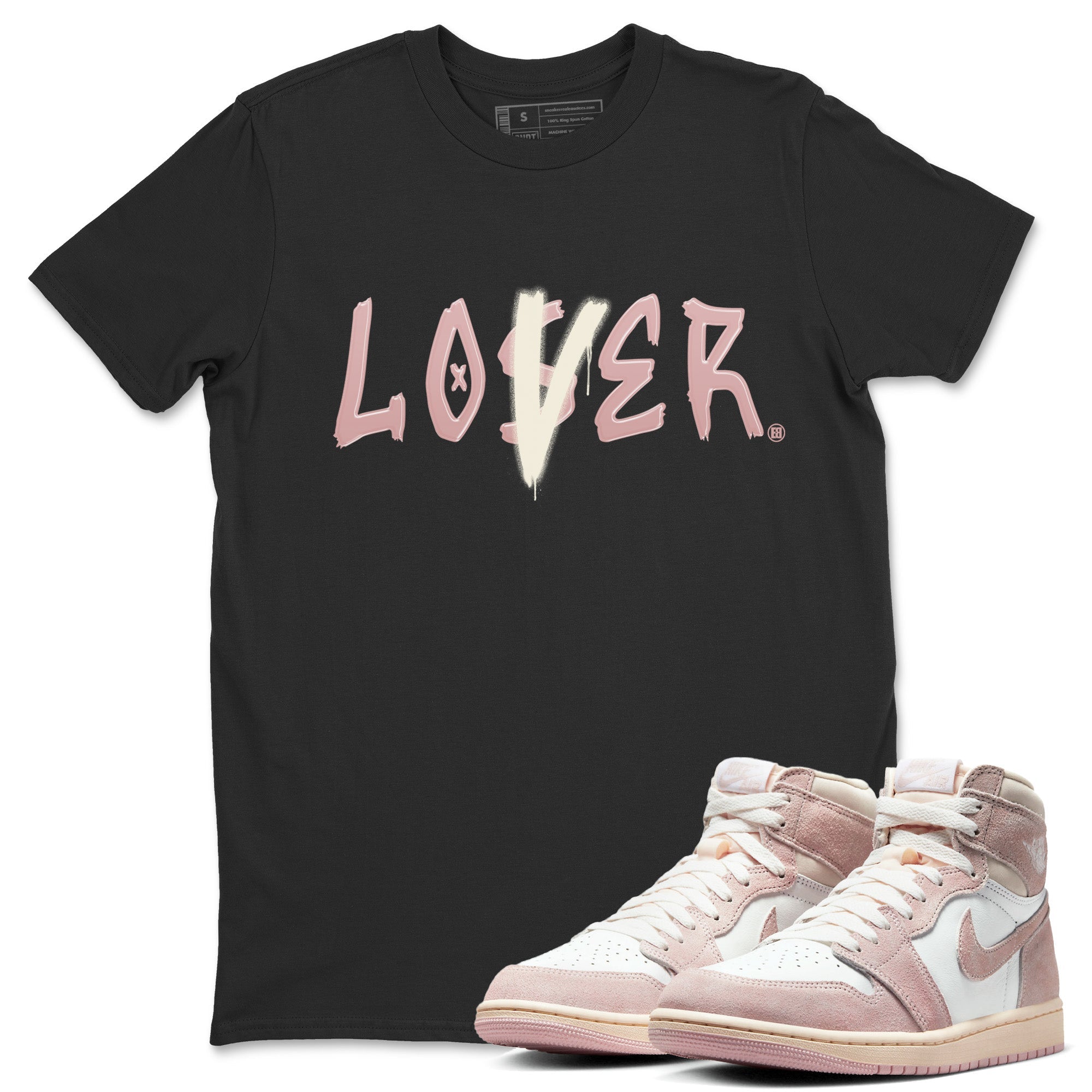 Air Jordan 1 Washed Pink Sneaker Match Tees Loser Lover Streetwear Sneaker Shirt Air Jordan 1 High OG WMNS Washed Pink Sneaker Release Tees Unisex Shirts Black 1