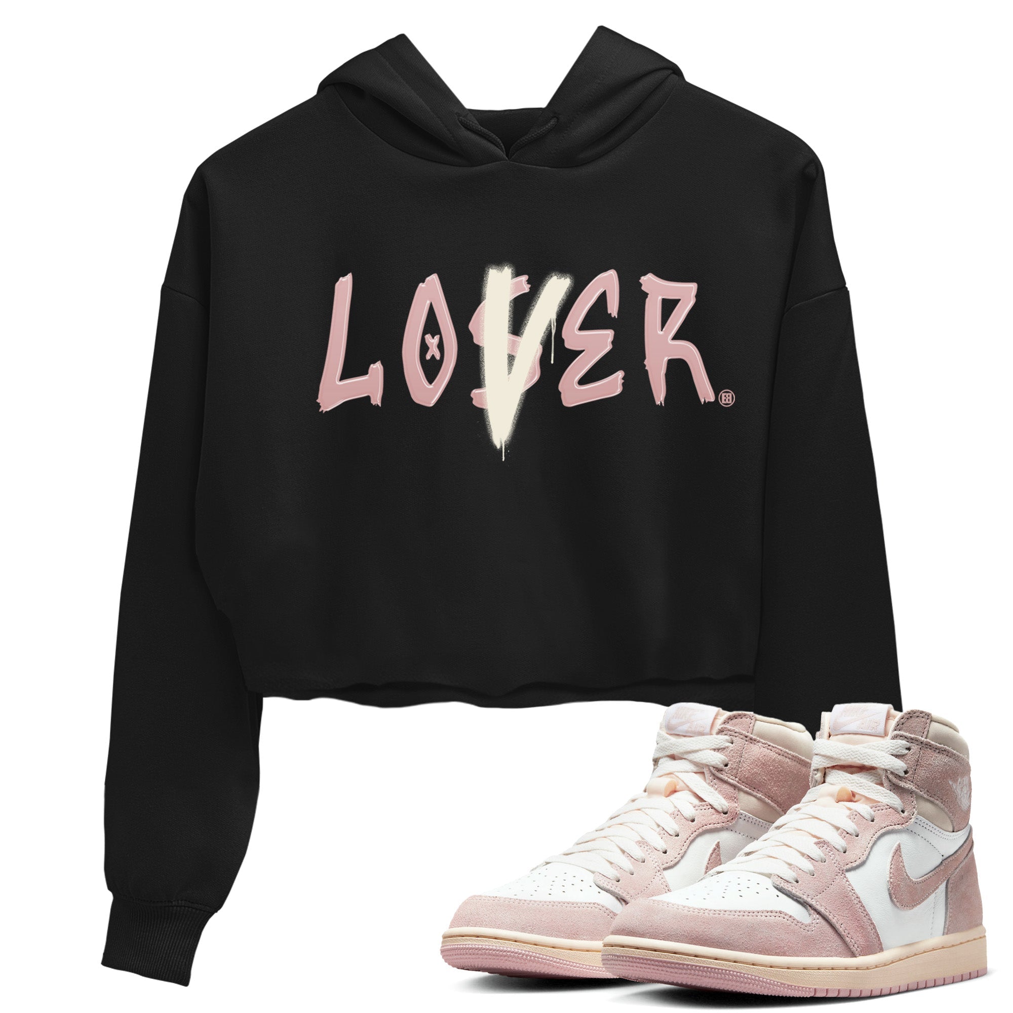 Air Jordan 1 Washed Pink Sneaker Match Tees Loser Lover Streetwear Sneaker Shirt Air Jordan 1 High OG WMNS Washed Pink Sneaker Release Tees Women's Shirts Black 1