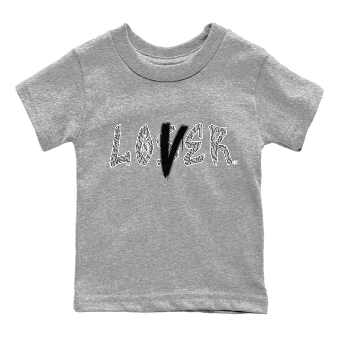 Jordan 1 White Cement Sneaker Matching T-Shirt Loser Lover Sneaker Tees Jordan 1 White Cement Sneaker Release Tees Kids Shirts