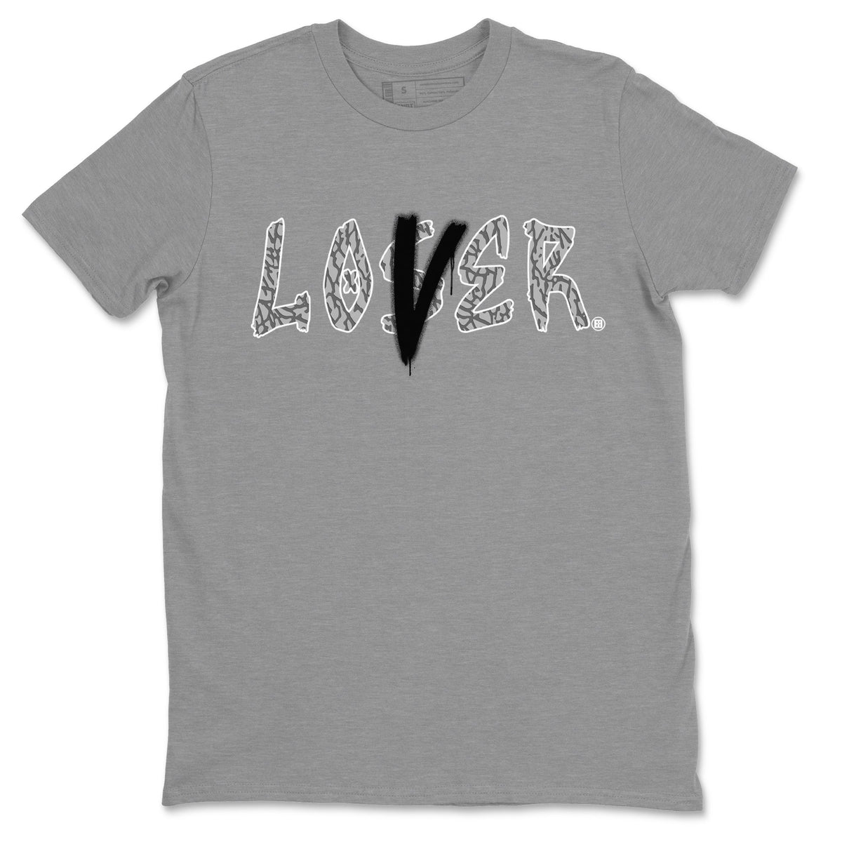 Jordan 1 White Cement Sneaker Matching T-Shirt Loser Lover Sneaker Tees Jordan 1 White Cement Sneaker Release Tees Crew Neck Tees