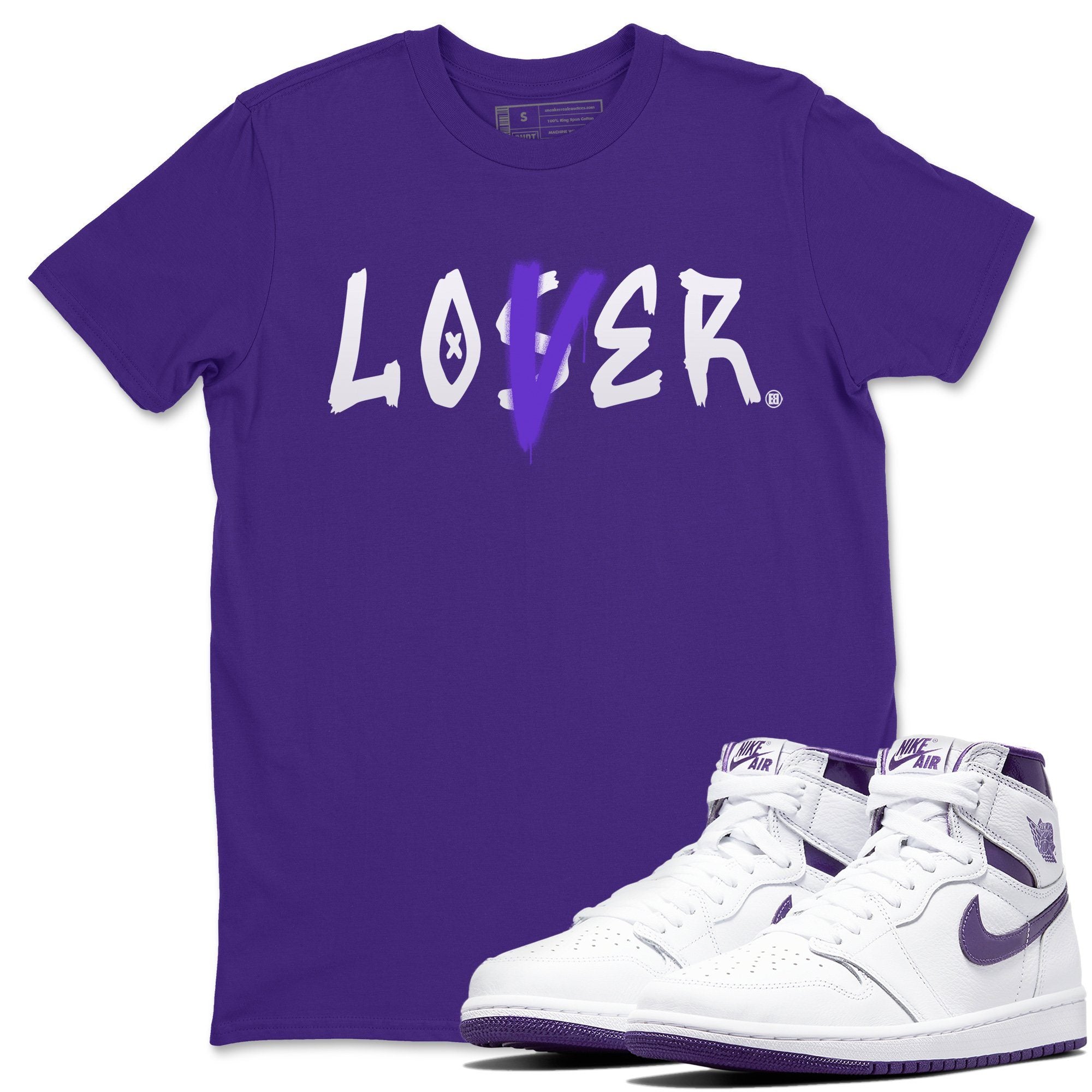 Jordan 1 WMNS Court Purple Shirt To Match Jordans Loser Lover Sneaker Tees Jordan 1 WMNS Court Purple Drip Gear Zone Sneaker Matching Clothing Unisex Shirts
