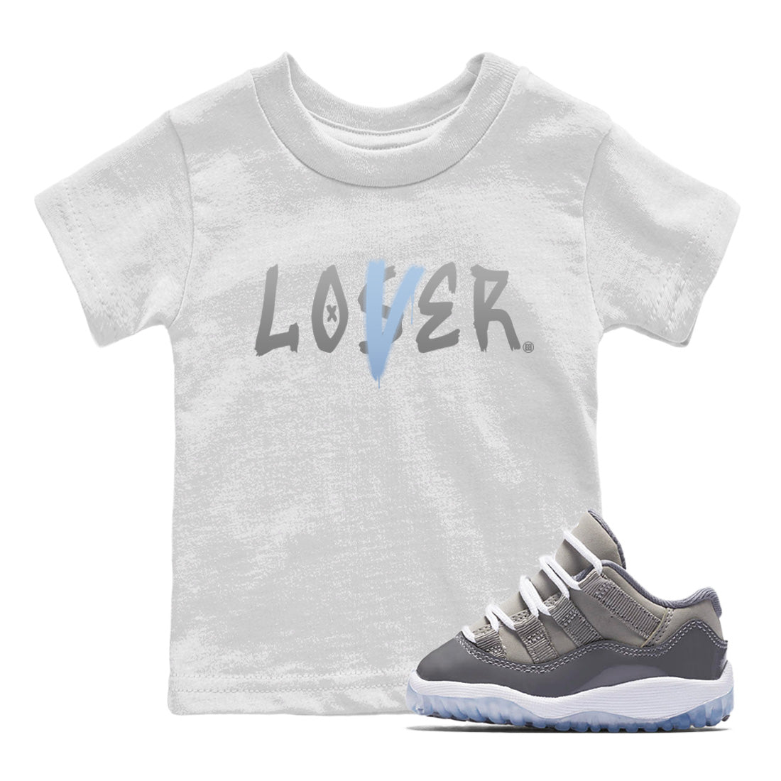 Air Jordan 11 Cool Grey Kids Sneaker Match Tees Loser Lover Streetwear Sneaker Shirt Air Jordan 11 Retro Cool Grey Kids Sneaker Release Tees Kids Shirts White 1