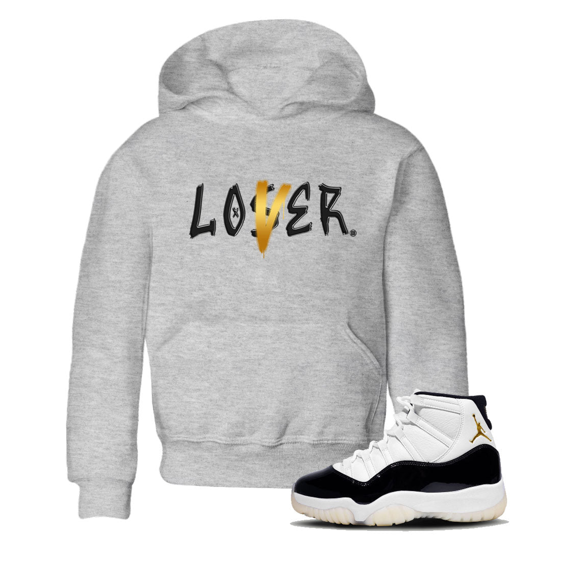Air Jordan 11 Gratitude shirt to match jordans Loser Lover sneaker tees Jordan 11 Retro Gratitude Drip Gear Zone Baby Toddler Heather Grey 1 T-Shirt