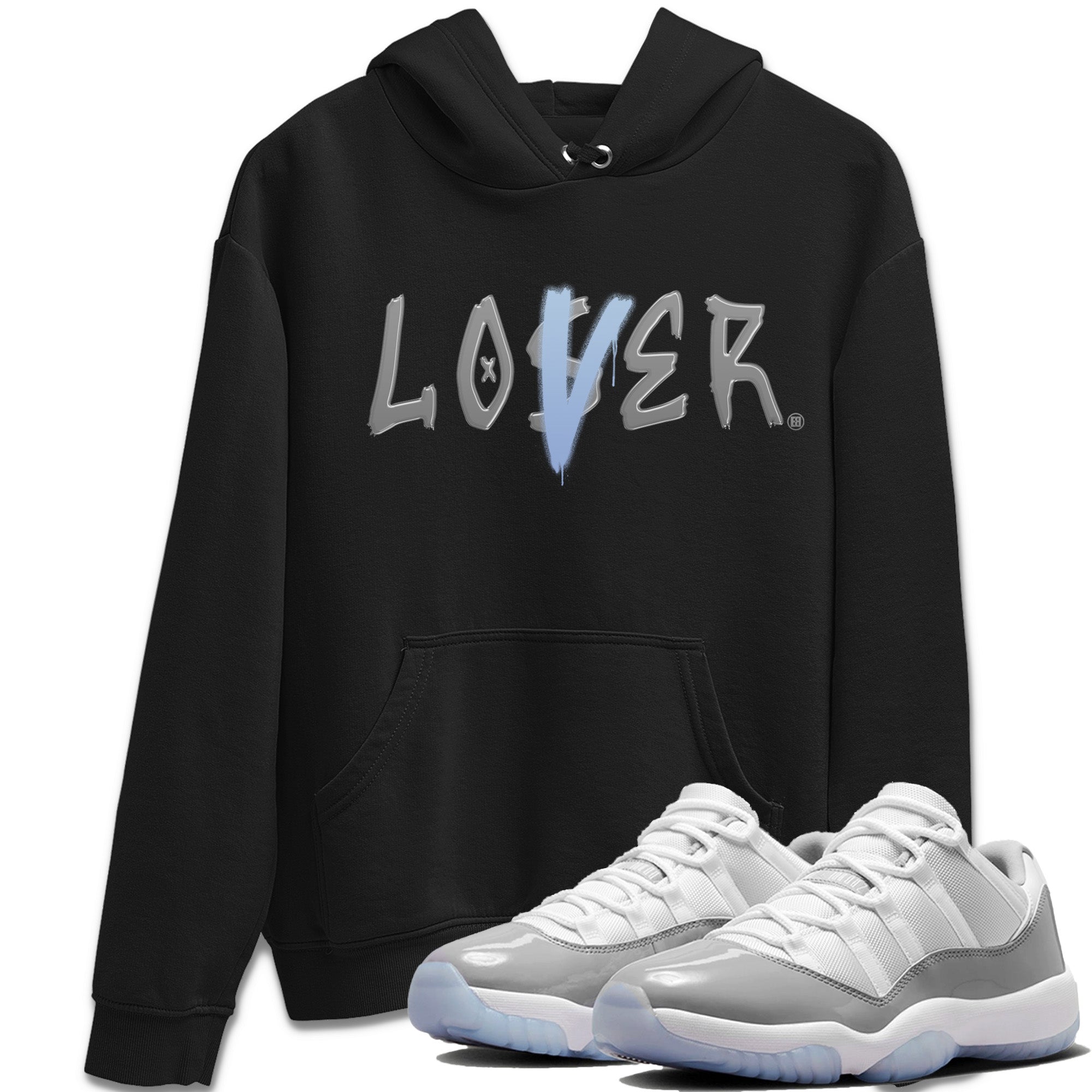 Air Jordan 11 White Cement Sneaker Match Tees Loser Lover Streetwear Sneaker Shirt Air Jordan 11 Retro White Cement Sneaker Release Tees Unisex Shirts Black 1