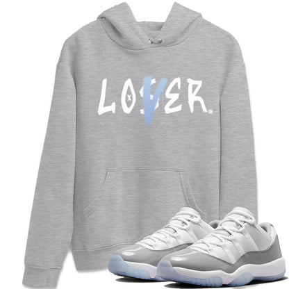 Air Jordan 11 White Cement Sneaker Match Tees Loser Lover Streetwear Sneaker Shirt Air Jordan 11 Retro White Cement Sneaker Release Tees Unisex Shirts Heather Grey 1