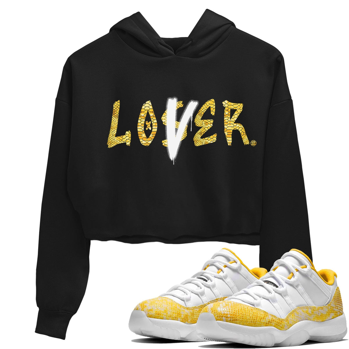 Jordan 11 Yellow Python Sneaker Matching T-Shirt Loser Lover Sneaker Tees Jordan 11 Yellow Python Sneaker Release Tees Women's Shirts