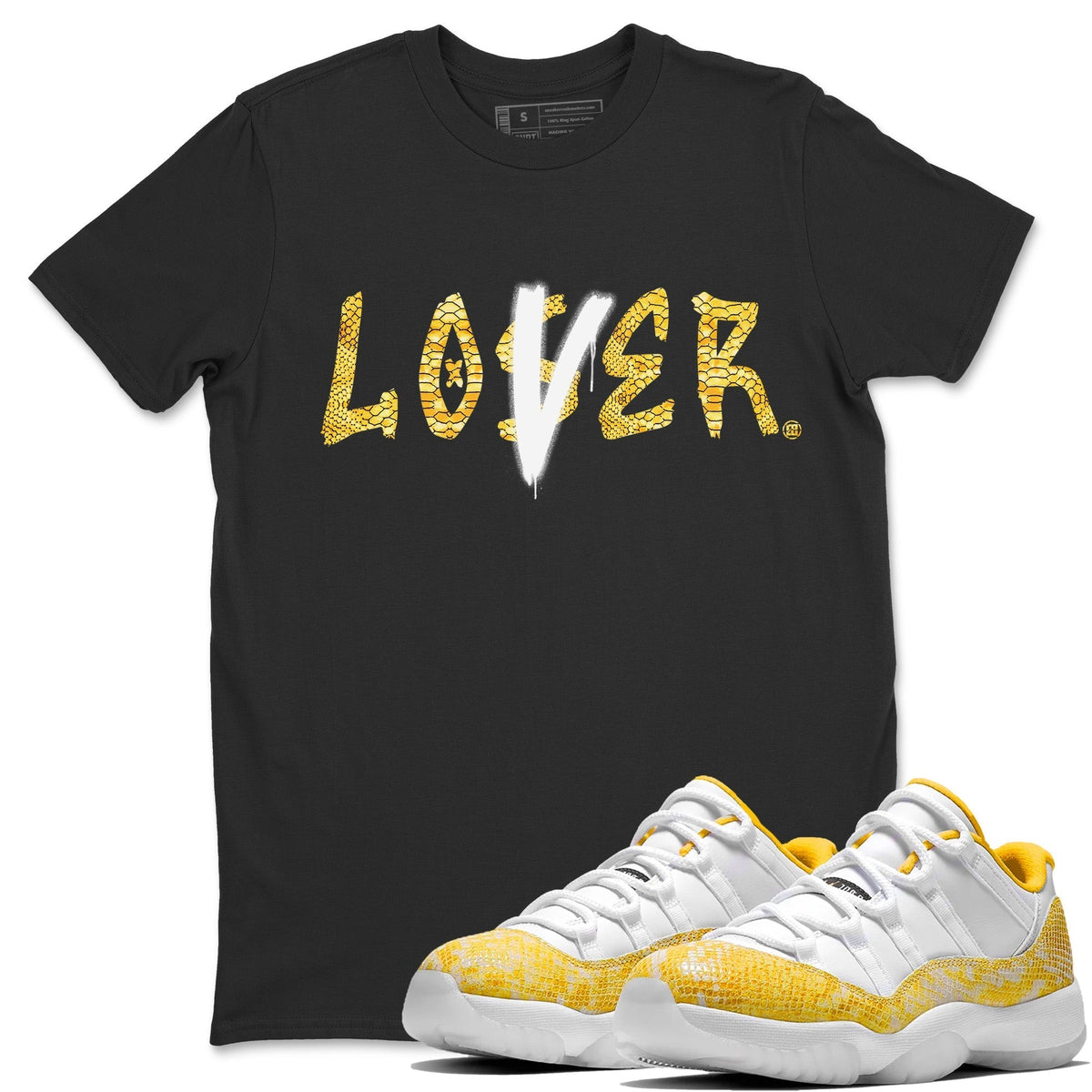 Jordan 11 Yellow Python Shirt To Match Jordans Loser Lover Sneaker Tees Jordan 11 Yellow Python Drip Gear Zone Sneaker Matching Clothing Unisex Shirts