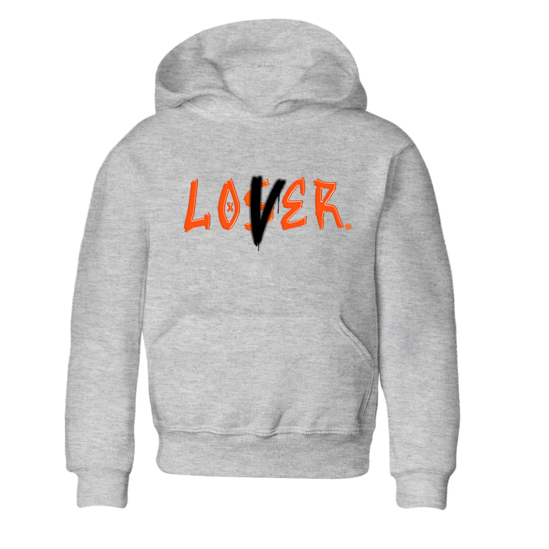 Air Jordan 12 Brilliant Orange Sneaker Match Tees Loser Lover Streetwear Sneaker Shirt 12s Brilliant Orange Tee Kids Shirts Heather Grey 2