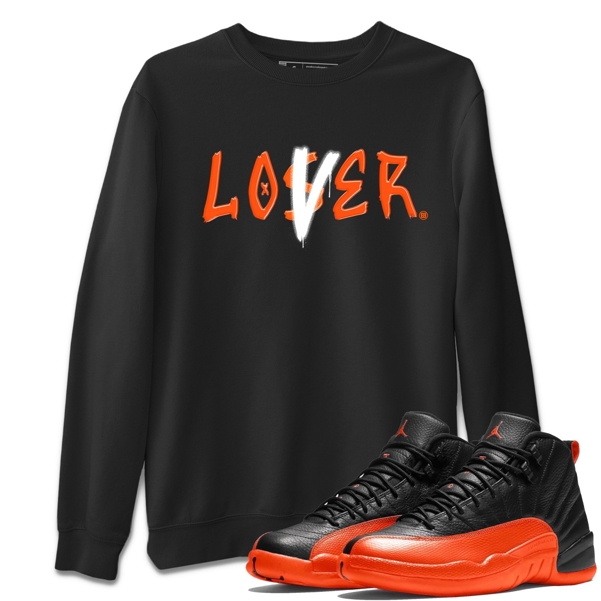 Air Jordan 12 Brilliant Orange Sneaker Match Tees Loser Lover Streetwear Sneaker Shirt 12s Brilliant Orange Tee Unisex Shirts Black 1