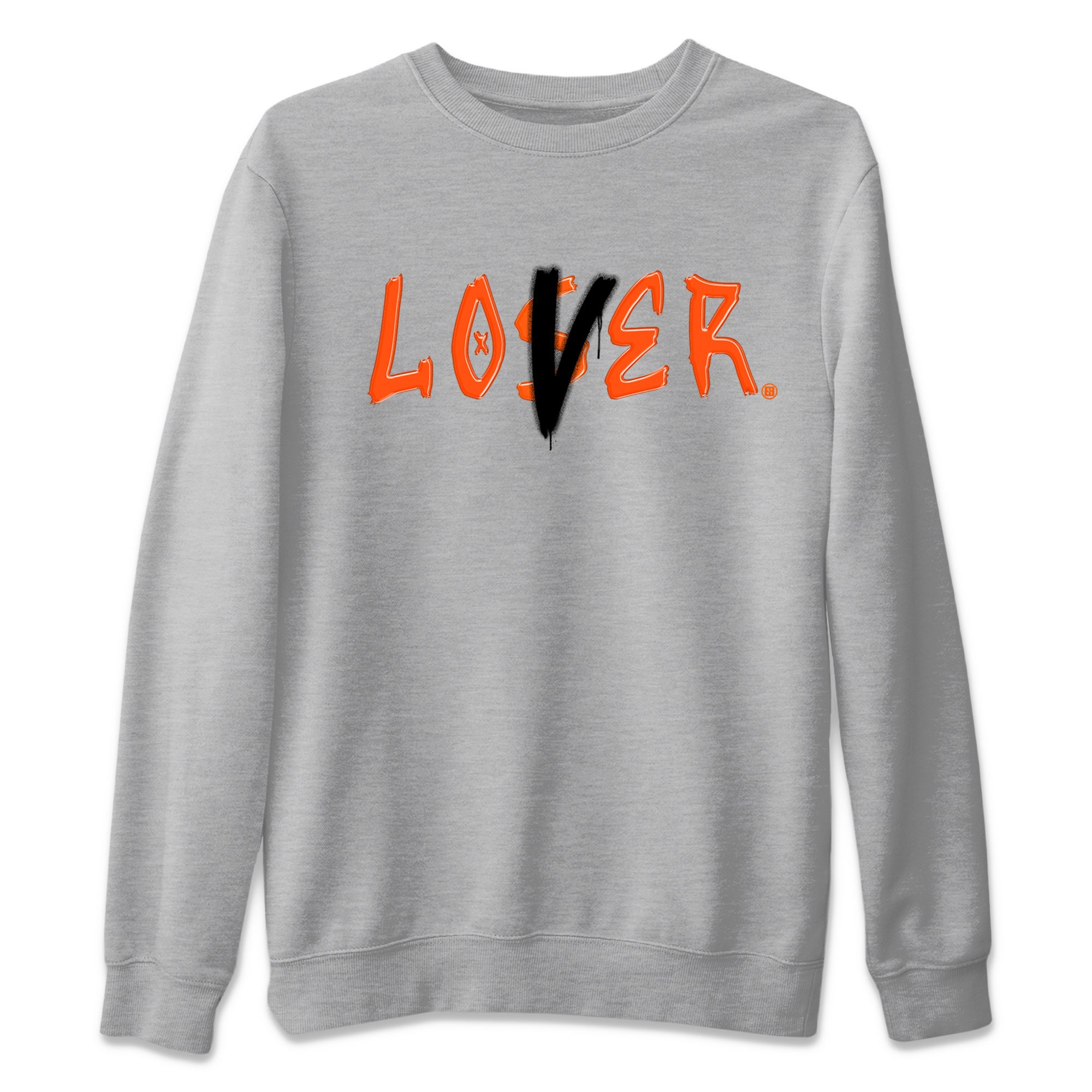 Air Jordan 12 Brilliant Orange Sneaker Match Tees Loser Lover Streetwear Sneaker Shirt 12s Brilliant Orange Tee Unisex Shirts Heather Grey 2
