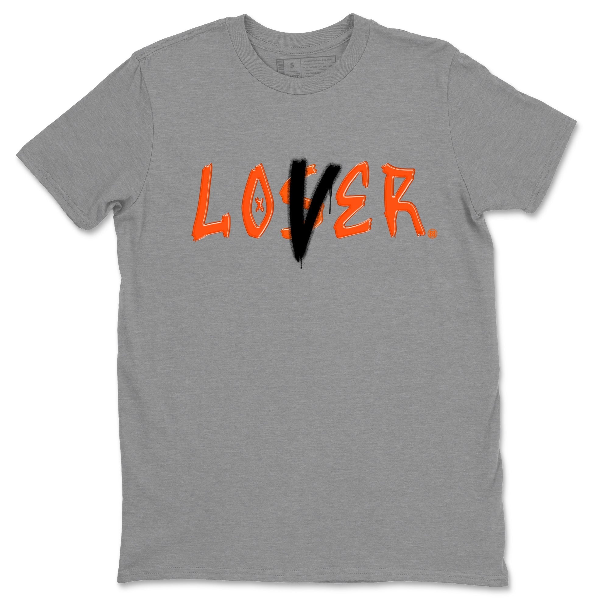 Air Jordan 12 Brilliant Orange Sneaker Match Tees Loser Lover Streetwear Sneaker Shirt 12s Brilliant Orange Tee Unisex Shirts Heather Grey 2