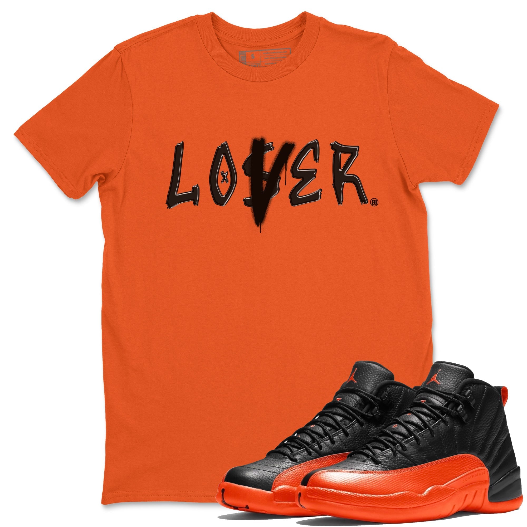 Air Jordan 12 Brilliant Orange Sneaker Match Tees Loser Lover Streetwear Sneaker Shirt 12s Brilliant Orange Tee Unisex Shirts Orange 1