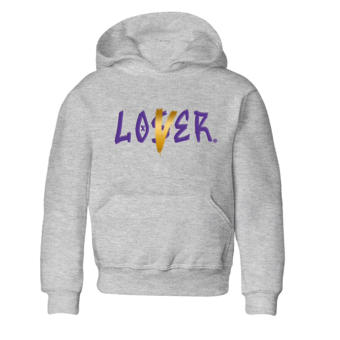 Air Jordan 12 Field Purple Sneaker Match Tees Loser Lover Sneaker Tees AJ12 Field Purple Sneaker Release Tees Kids Shirts Heather Grey 2