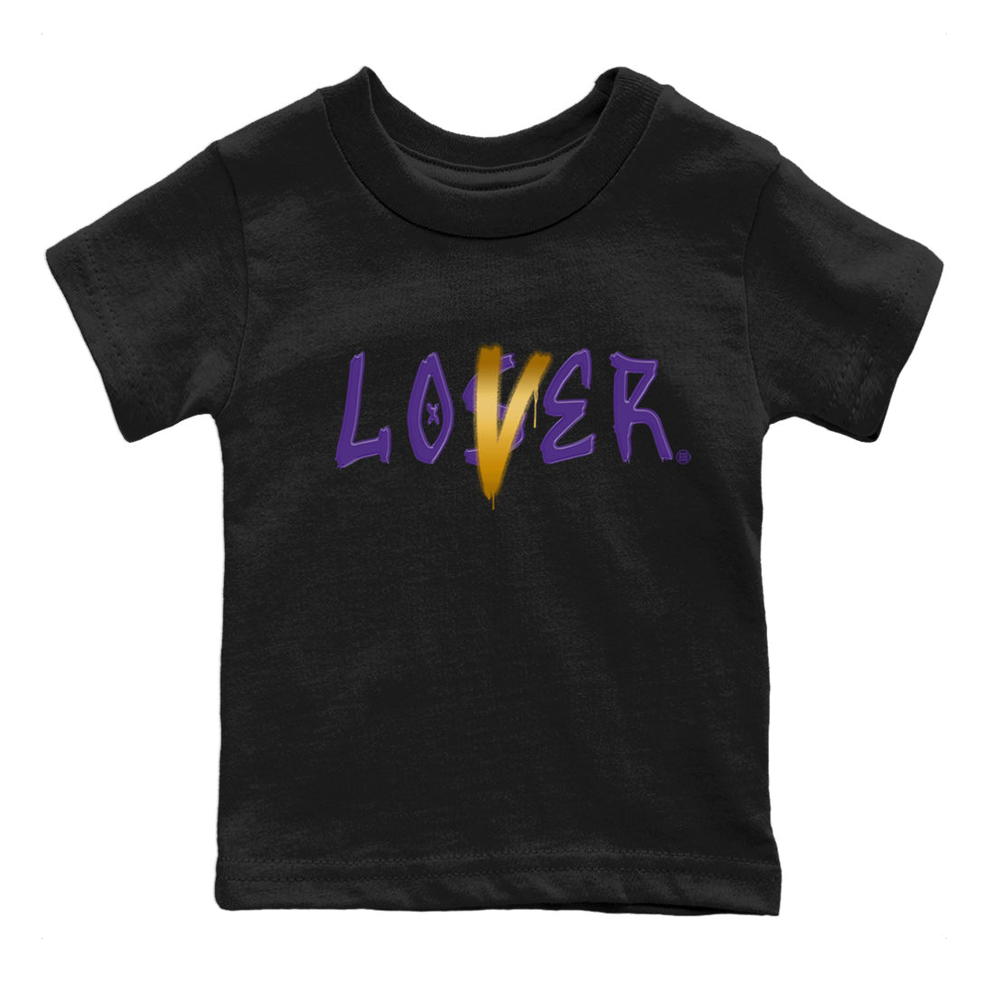 Air Jordan 12 Field Purple Sneaker Match Tees Loser Lover Sneaker Tees AJ12 Field Purple Sneaker Release Tees Kids Shirts Black 2
