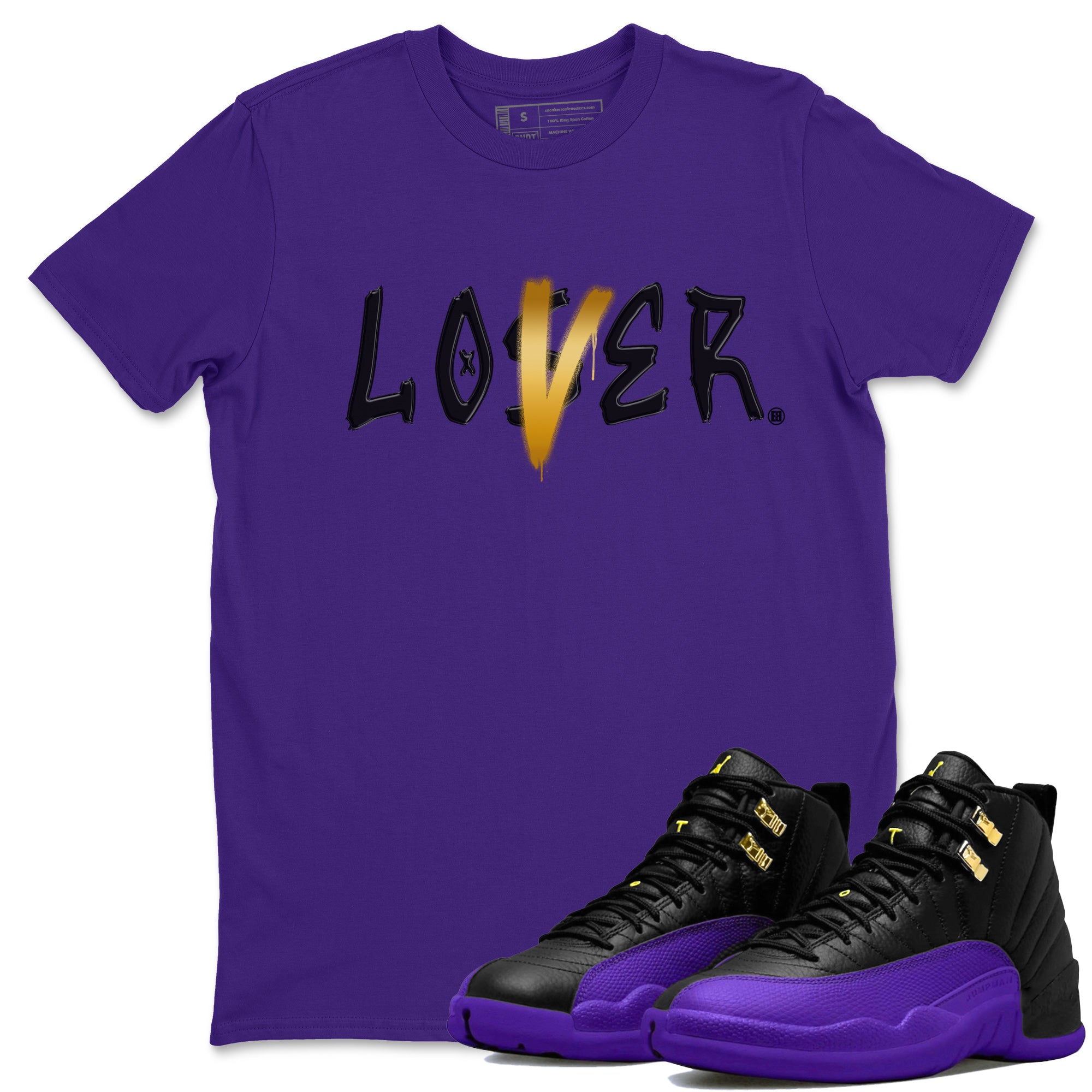 Air Jordan 12 Field Purple Sneaker Match Tees Loser Lover Sneaker T-Shirts AJ12 Field Purple Sneaker Release Tees Unisex Shirts Purple 1