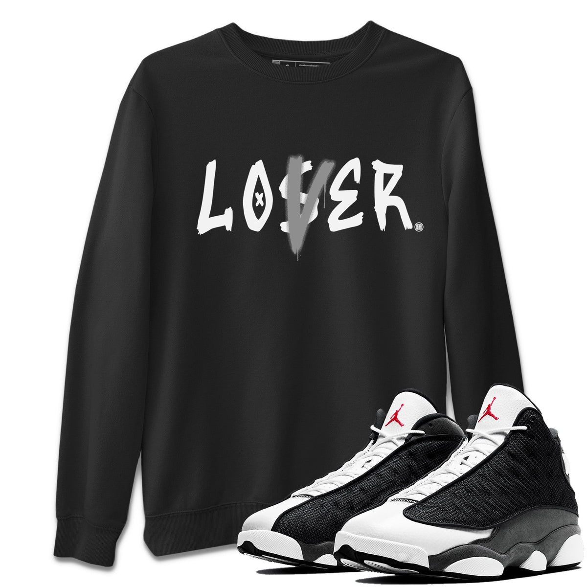 Air Jordan 13 Black Flint Sneaker Match Tees Loser Lover Streetwear Sneaker Shirt Air Jordan 13 Retro Black Flint Sneaker Release Tees Unisex Shirts Black 1