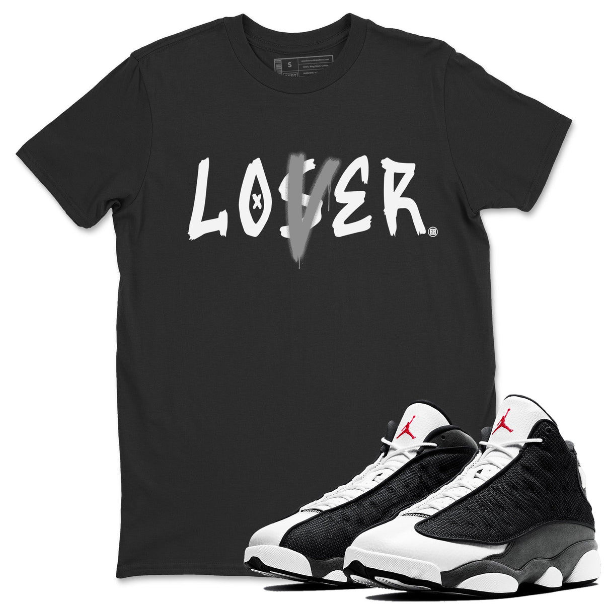 Air Jordan 13 Black Flint Sneaker Match Tees Loser Lover Streetwear Sneaker Shirt Air Jordan 13 Retro Black Flint Sneaker Release Tees Unisex Shirts Black 1