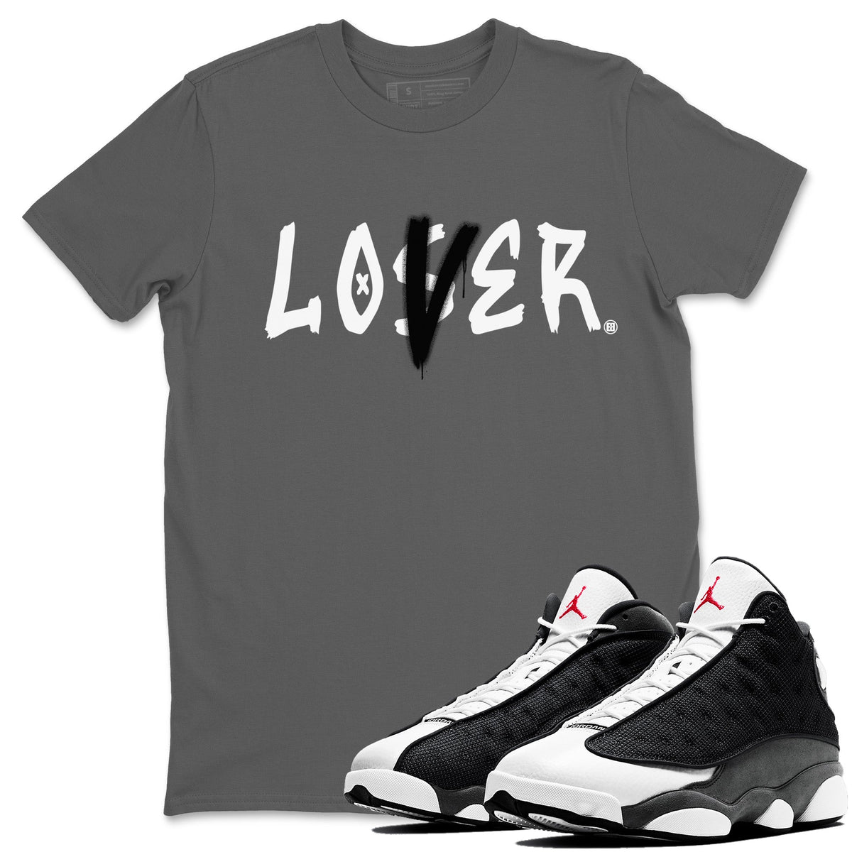 Air Jordan 13 Black Flint Sneaker Match Tees Loser Lover Streetwear Sneaker Shirt Air Jordan 13 Retro Black Flint Sneaker Release Tees Unisex Shirts Cool Grey 1