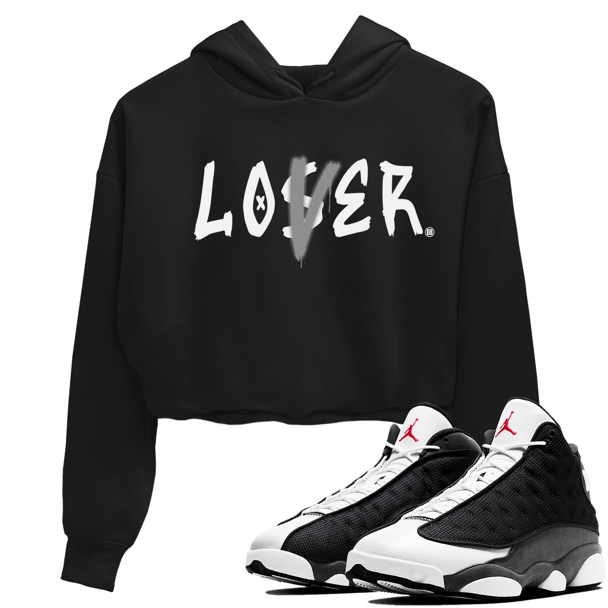 Air Jordan 13 Black Flint Sneaker Match Tees Loser Lover Streetwear Sneaker Shirt Air Jordan 13 Retro Black Flint Sneaker Release Tees Women's Shirts Black 1