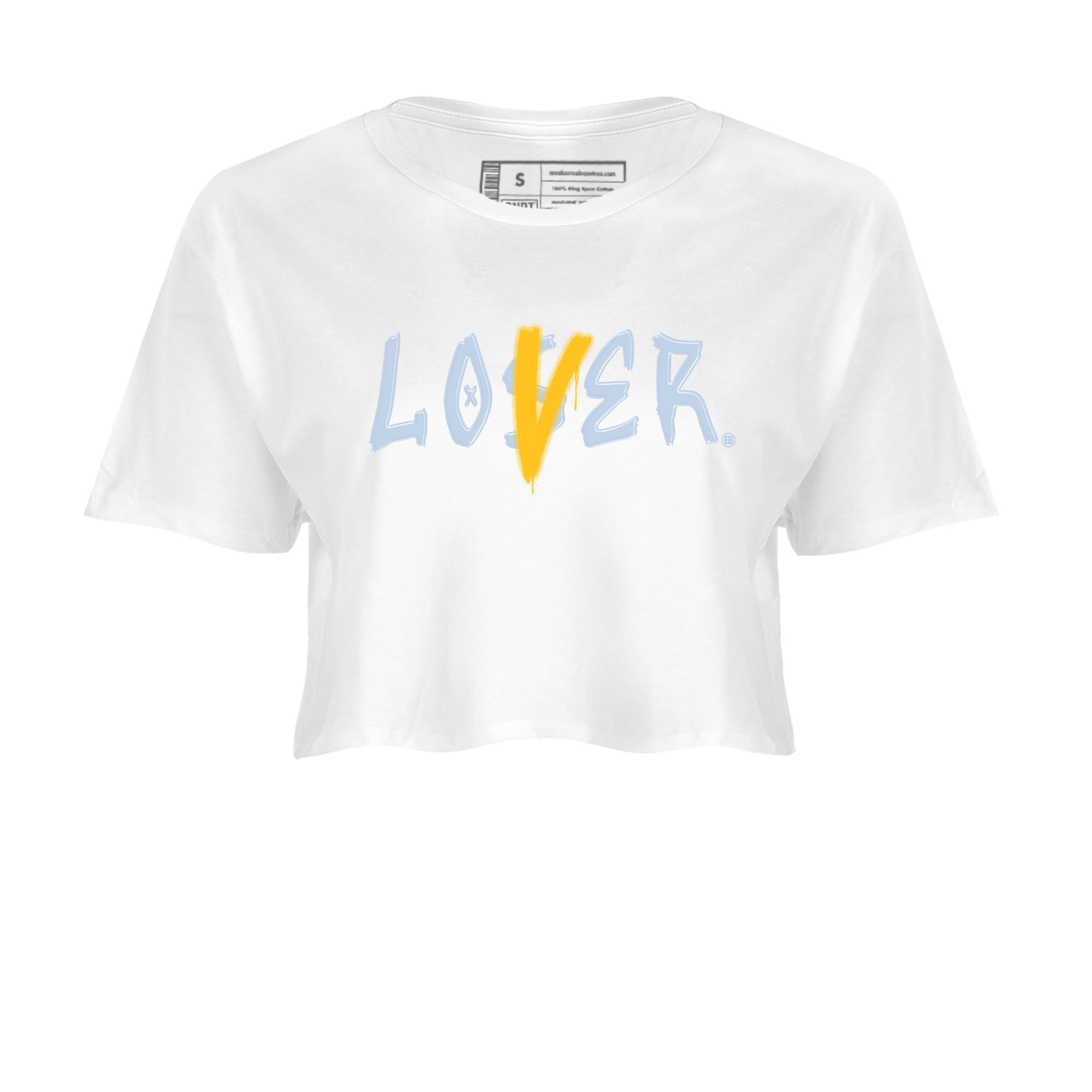 13s Blue Grey shirt to match jordans Loser Lover sneaker tees Air Jordan 13 Retro Blue Grey Drip Gear Zone White 2 crop length shirt