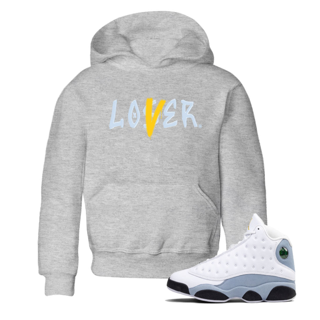 13s Blue Grey shirt to match jordans Loser Lover sneaker tees Air Jordan 13 Retro Blue Grey Drip Gear Zone baby toddler Heather Grey 1 cotton Shirt