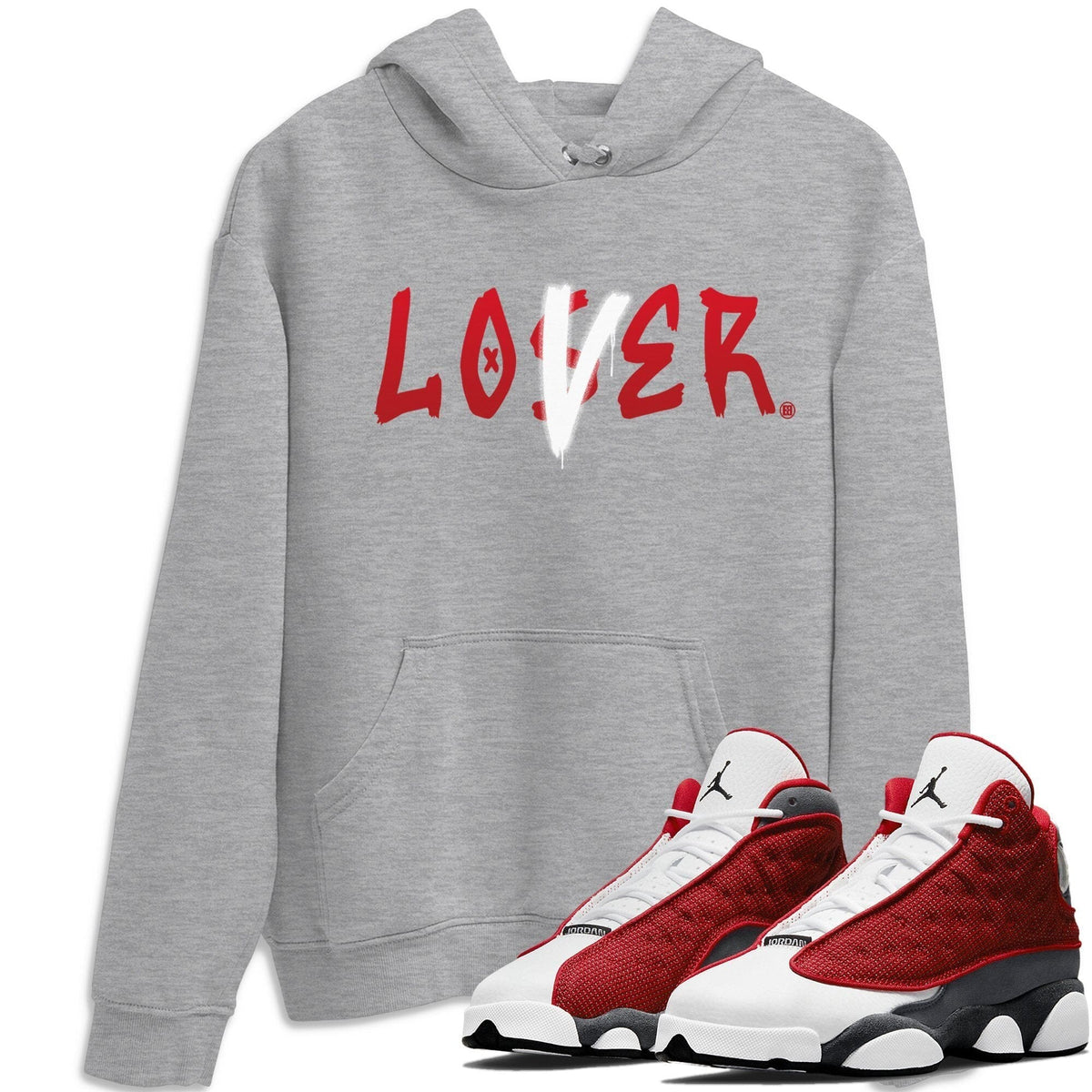 Jordan 13 Red Flint Shirt To Match Jordans Loser Lover Sneaker Tees Jordan 13 Red Flint Drip Gear Zone Sneaker Matching Clothing Unisex Shirts