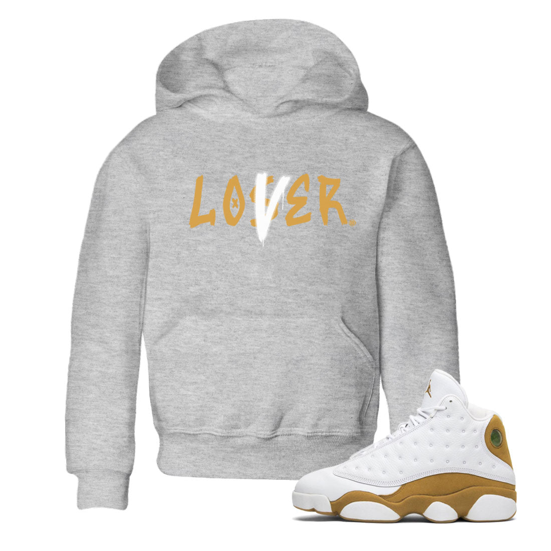 Jordan 13 Retro Wheat shirt to match jordans Loser Lover sneaker tees Air Jordan 13 Wheat Drip Gear Zone Sneaker Matching Clothing Brand Baby Toddler Heather Grey 1 T-Shirt