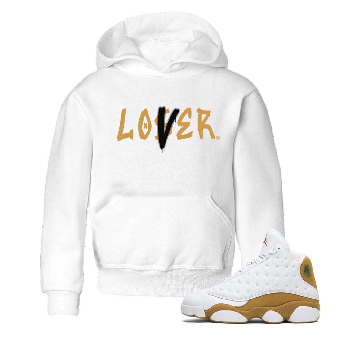 Jordan 13 Retro Wheat shirt to match jordans Loser Lover sneaker tees Air Jordan 13 Wheat Drip Gear Zone Sneaker Matching Clothing Brand Baby Toddler White 1 T-Shirt