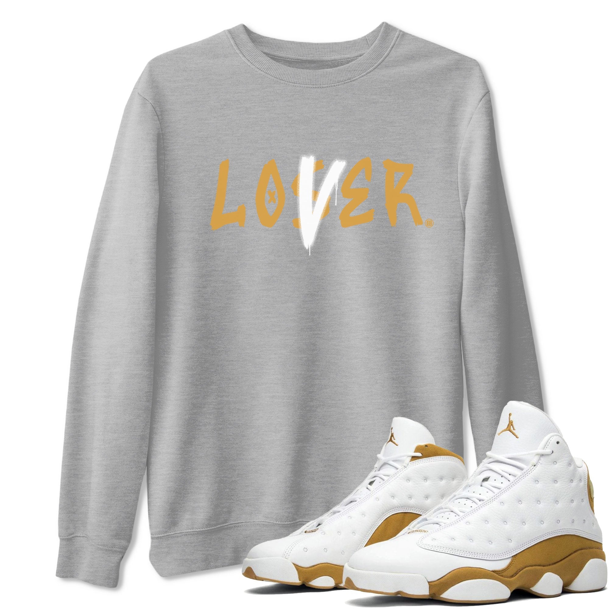Jordan 13 Retro Wheat shirt to match jordans Loser Lover sneaker tees Air Jordan 13 Wheat Drip Gear Zone Sneaker Matching Clothing Brand Unisex Sneaker Tee Heather Grey 1 T-Shirt