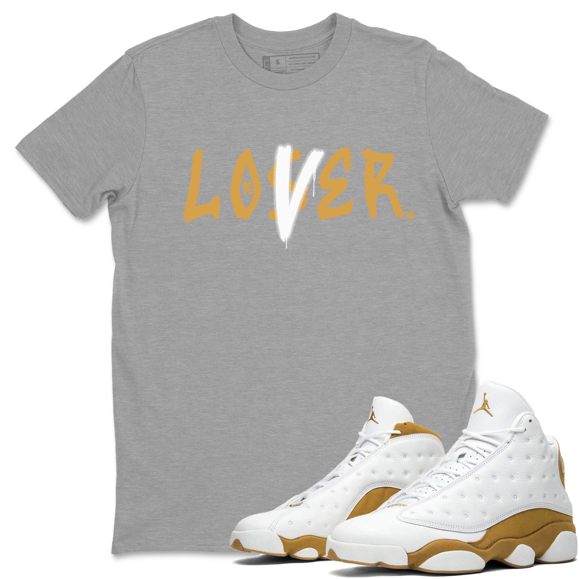 Jordan 13 Retro Wheat shirt to match jordans Loser Lover sneaker tees Air Jordan 13 Wheat Drip Gear Zone Sneaker Matching Clothing Brand Unisex Sneaker Tee Heather Grey 1 T-Shirt