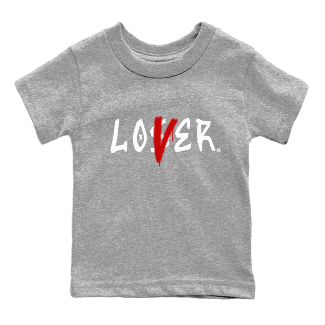 Air Jordan 13 Wolf Grey Sneaker Match Tees Loser Lover Streetwear Sneaker Shirt 13s Wolf Grey Drip Gear Zone Sneaker Matching Clothing Kids Shirts Heather Grey 2