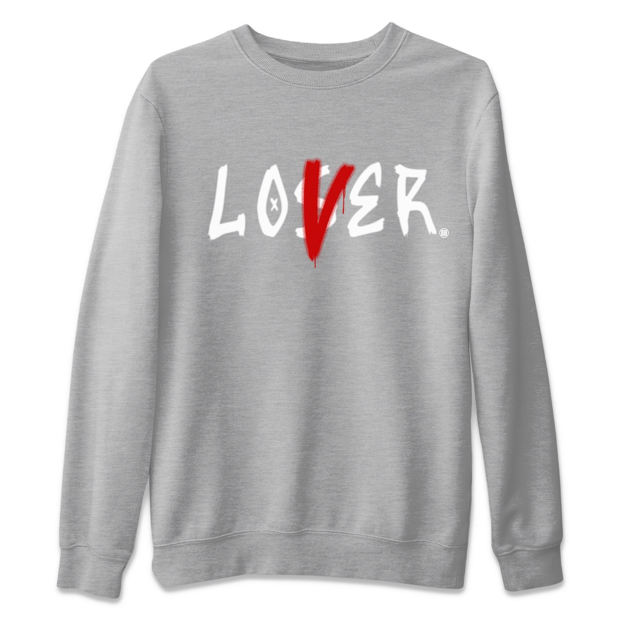 Air Jordan 13 Wolf Grey Sneaker Match Tees Loser Lover Streetwear Sneaker Shirt 13s Wolf Grey Drip Gear Zone Sneaker Matching Clothing Unisex Shirts Heather Grey 2