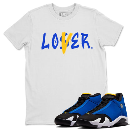 Air Jordan 14 Laney Sneaker Match Tees Loser Lover Sneaker Tees Jordan 14 Laney Sneaker Release Tees Unisex Shirts White 1