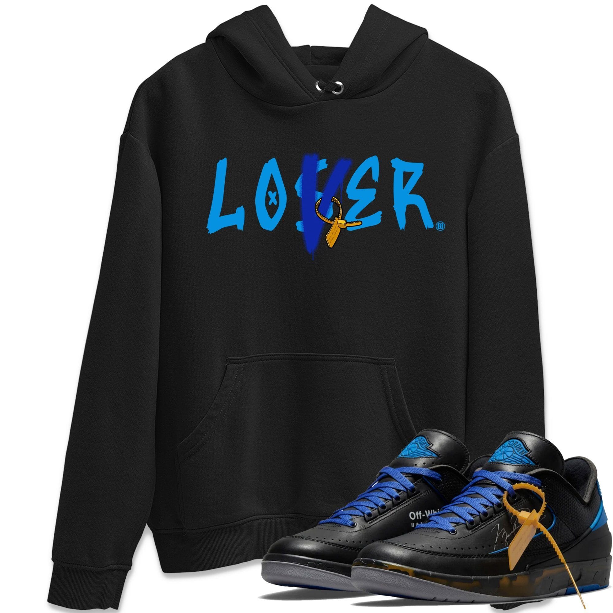 Jordan 2 OFF-WHITE Black Blue Shirt To Match Jordans Loser Lover Sneaker Tees Jordan 2 OFF-WHITE Black Blue Drip Gear Zone Sneaker Matching Clothing Unisex Shirts