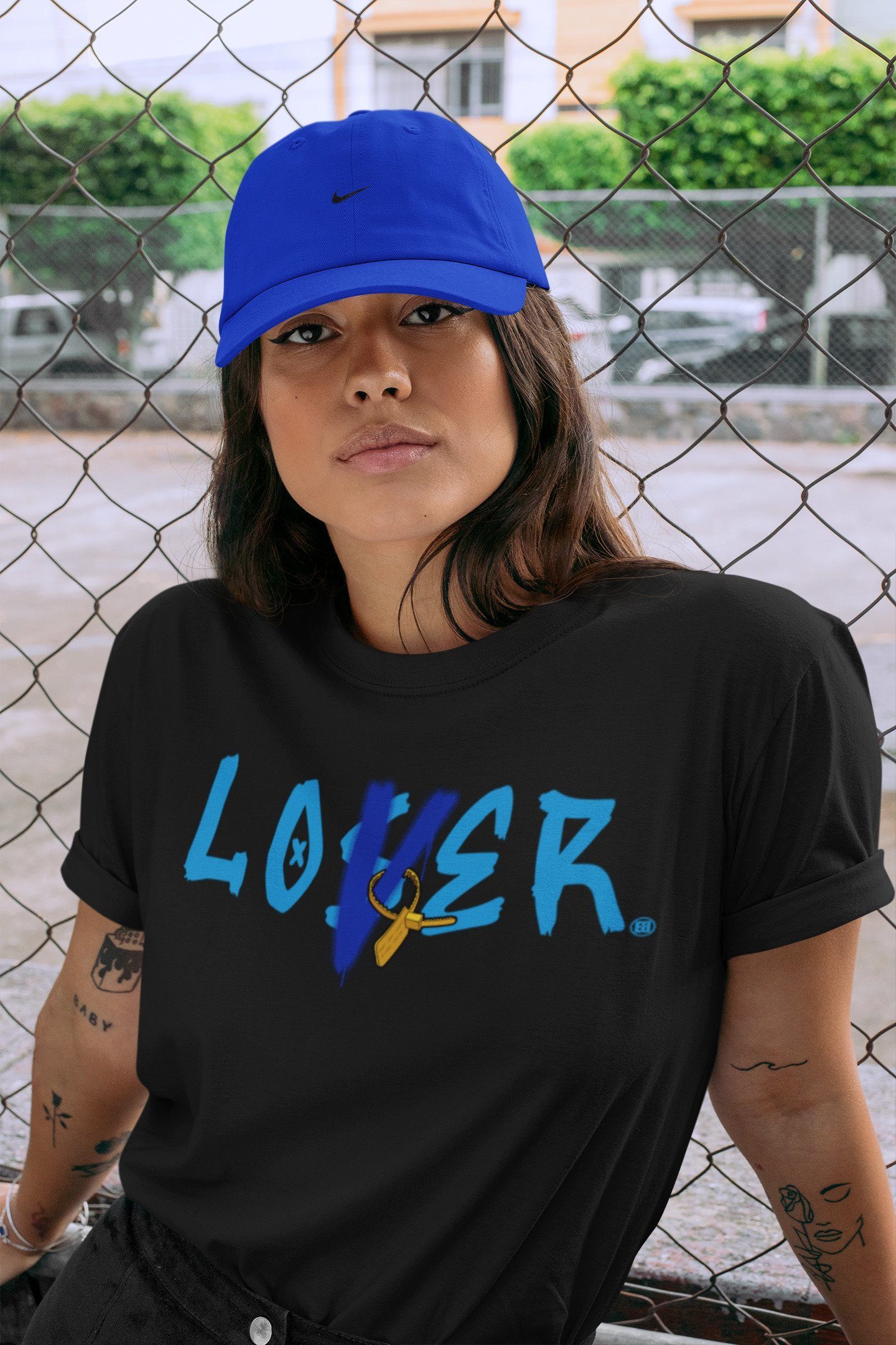 Jordan 2 OFF-WHITE Black Blue Shirt To Match Jordans Loser Lover Sneaker Tees Jordan 2 OFF-WHITE Black Blue Drip Gear Zone Sneaker Matching Clothing Unisex Shirts