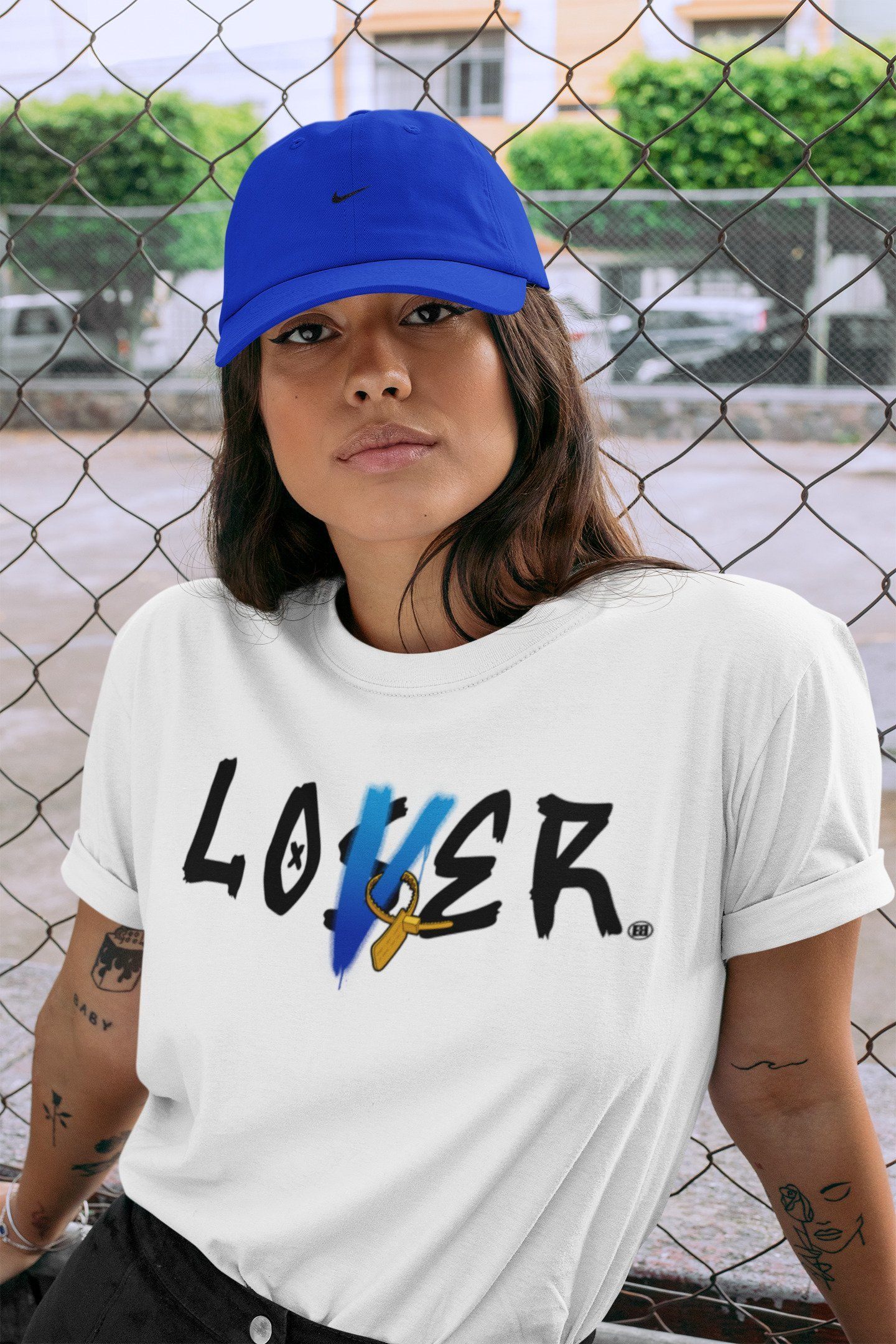 Jordan 2 OFF-WHITE Black Blue Shirt To Match Jordans Loser Lover Sneaker Tees Jordan 2 OFF-WHITE Black Blue Drip Gear Zone Sneaker Matching Clothing Unisex Shirts